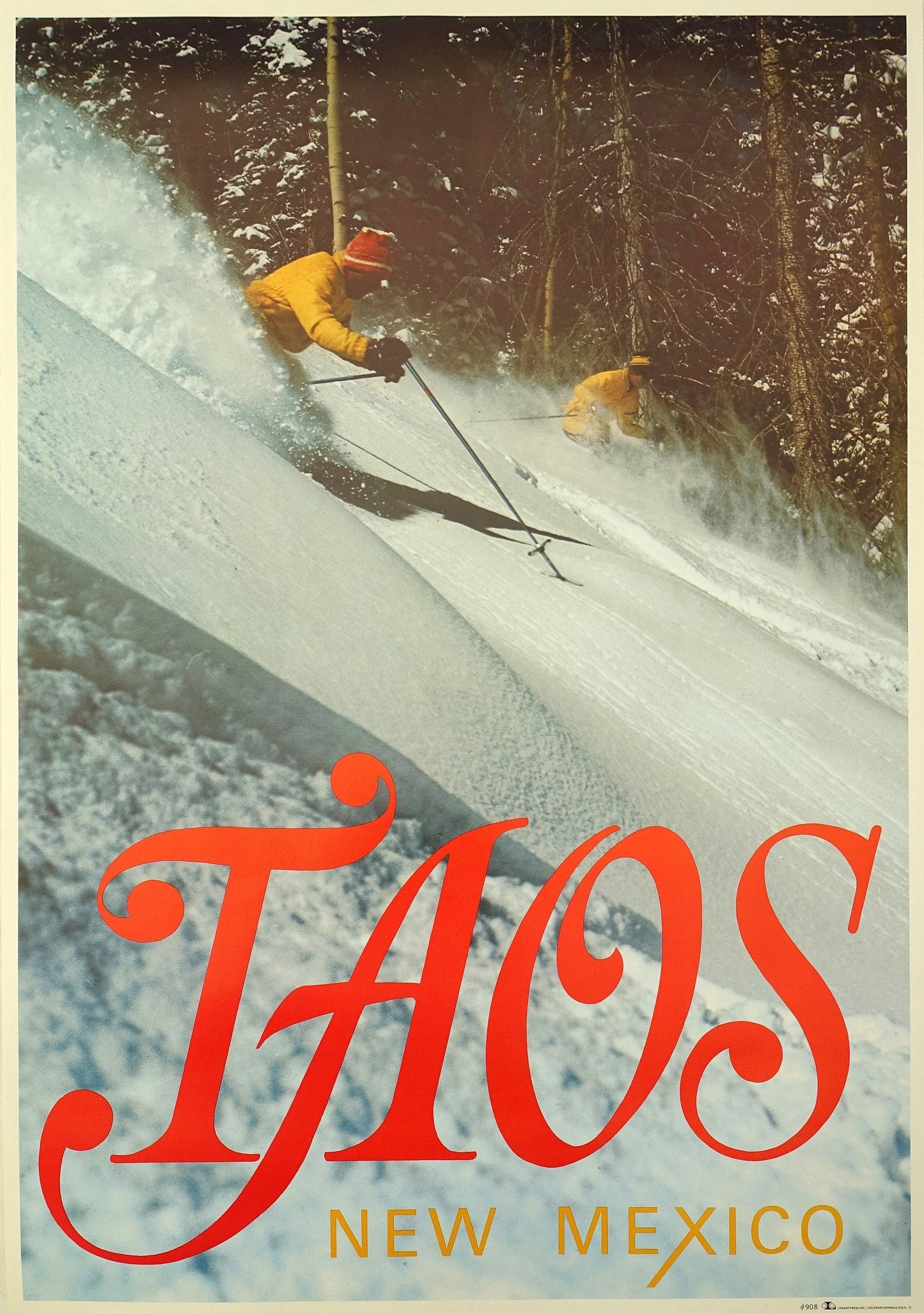 1970s Taos Ski Valley Travel Poster - Original Vintage Poster