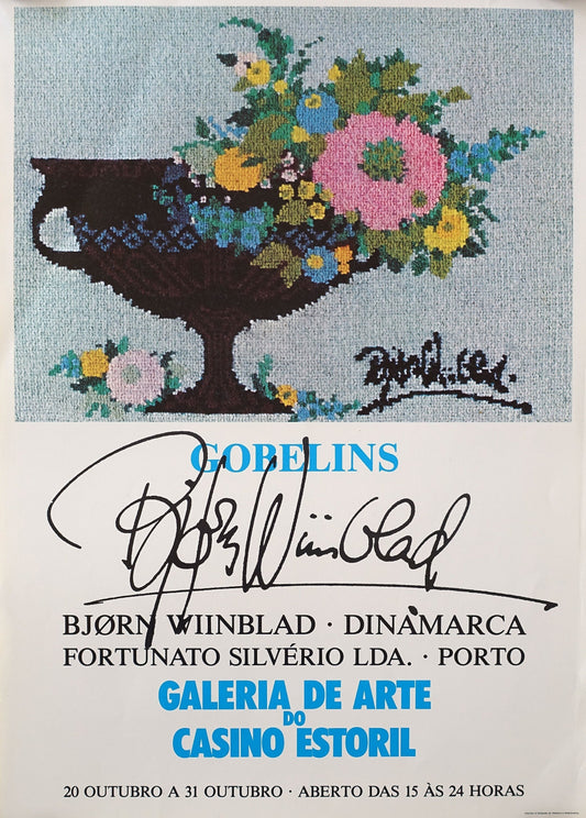 1980s Wiinblad Tapestries Exhibition Porto - Original Vintage Poster