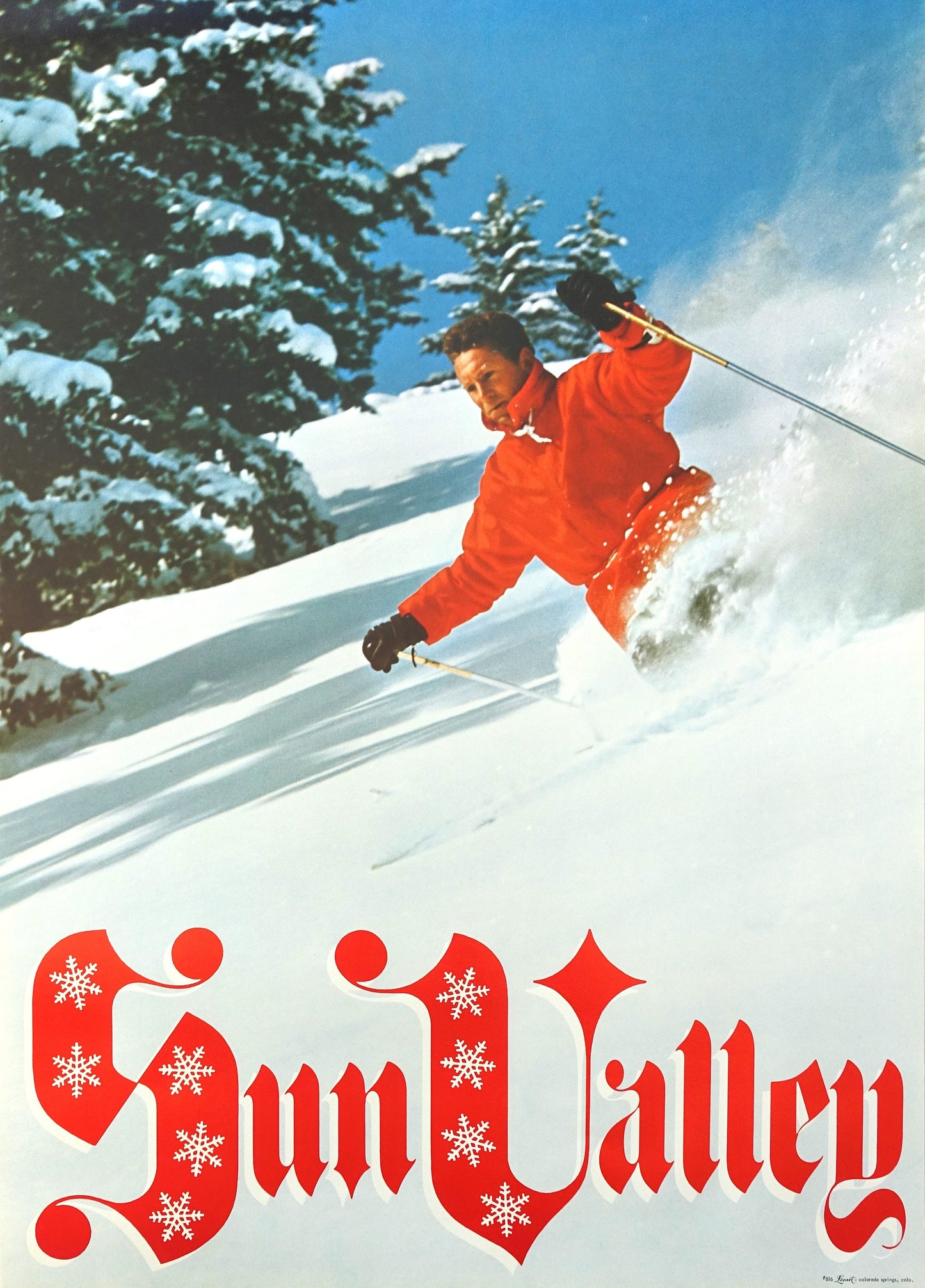 1960s Sun Valley Skiing Travel Poster - Original Vintage Poster