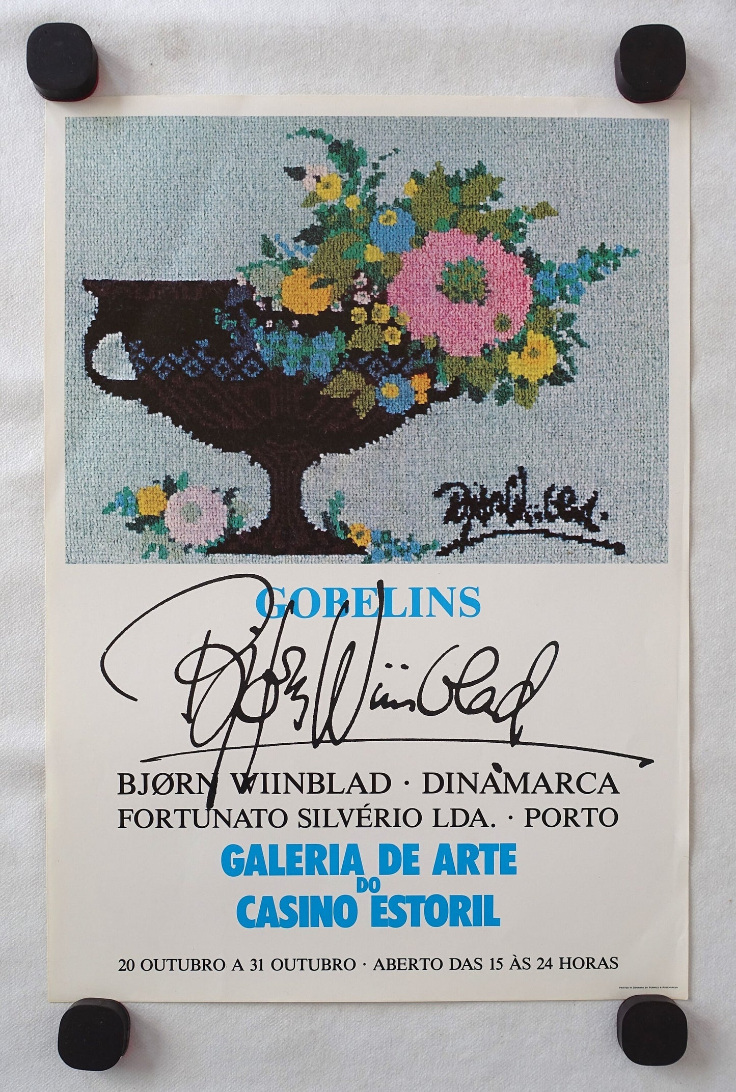 1980s Wiinblad Tapestries Exhibition Porto - Original Vintage Poster