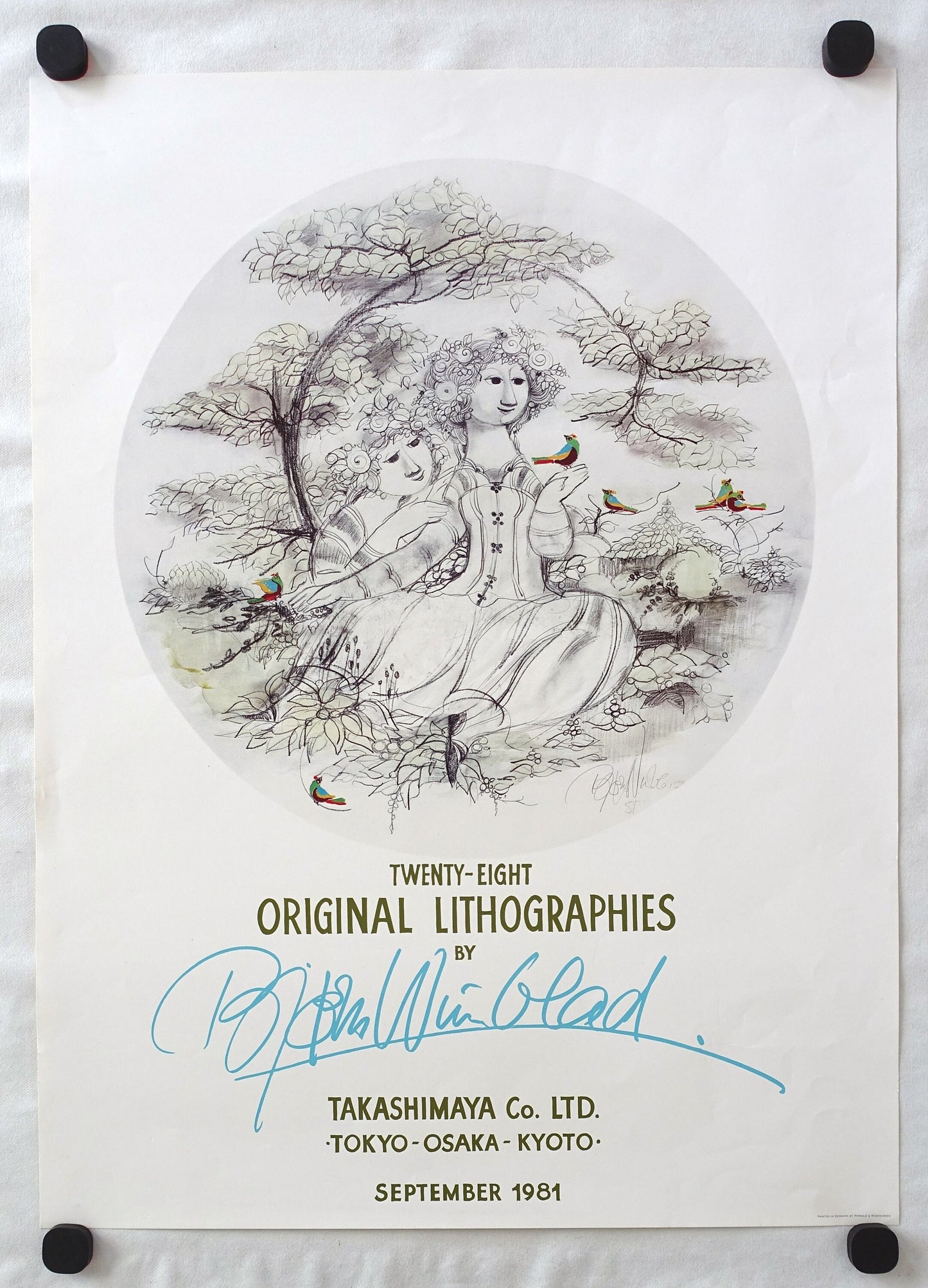 1981 Wiinblad Exhibition Japan - Original Vintage Poster