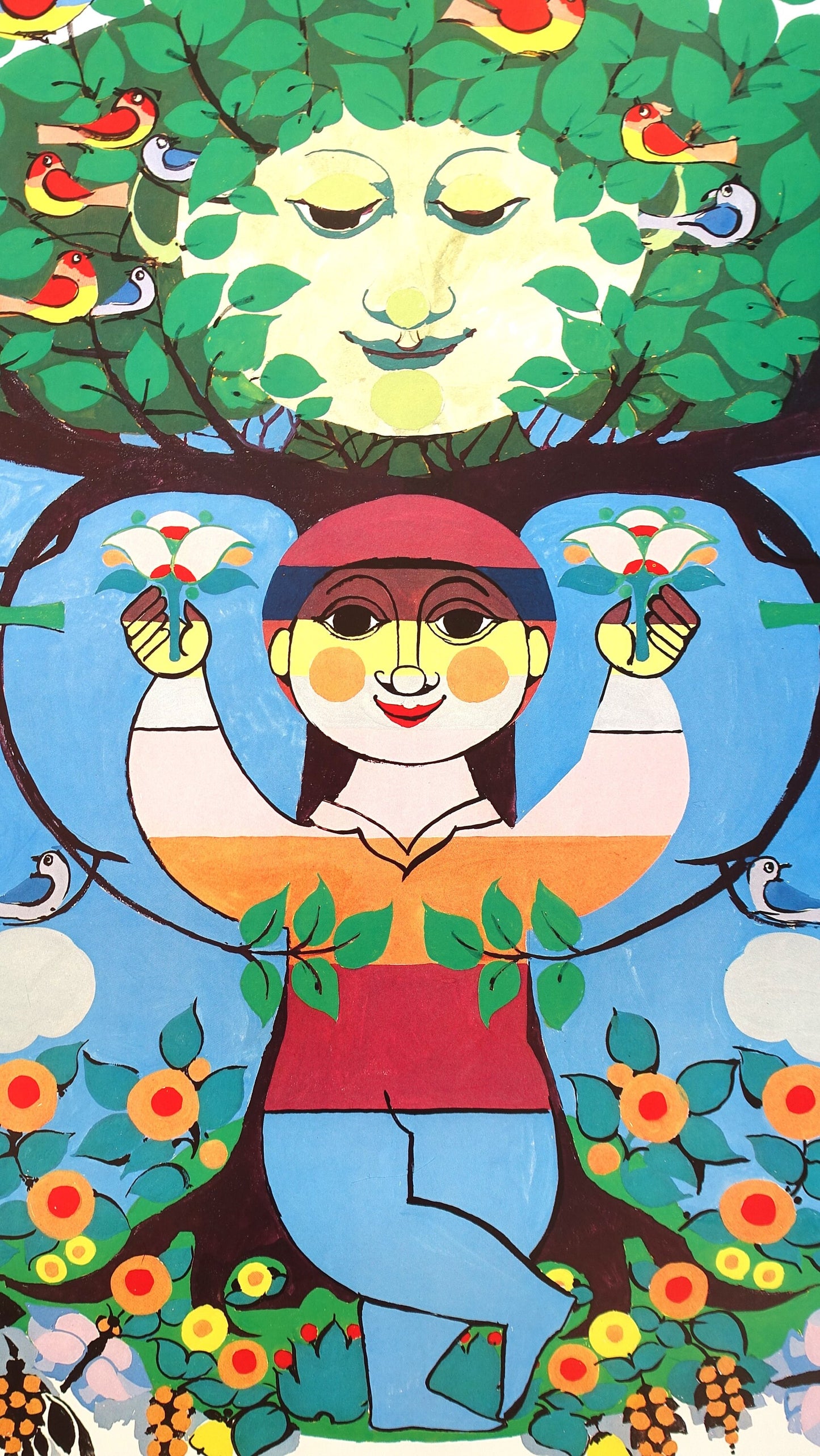 1986 Wiinblad For Every Child a Tree - Original Vintage Poster