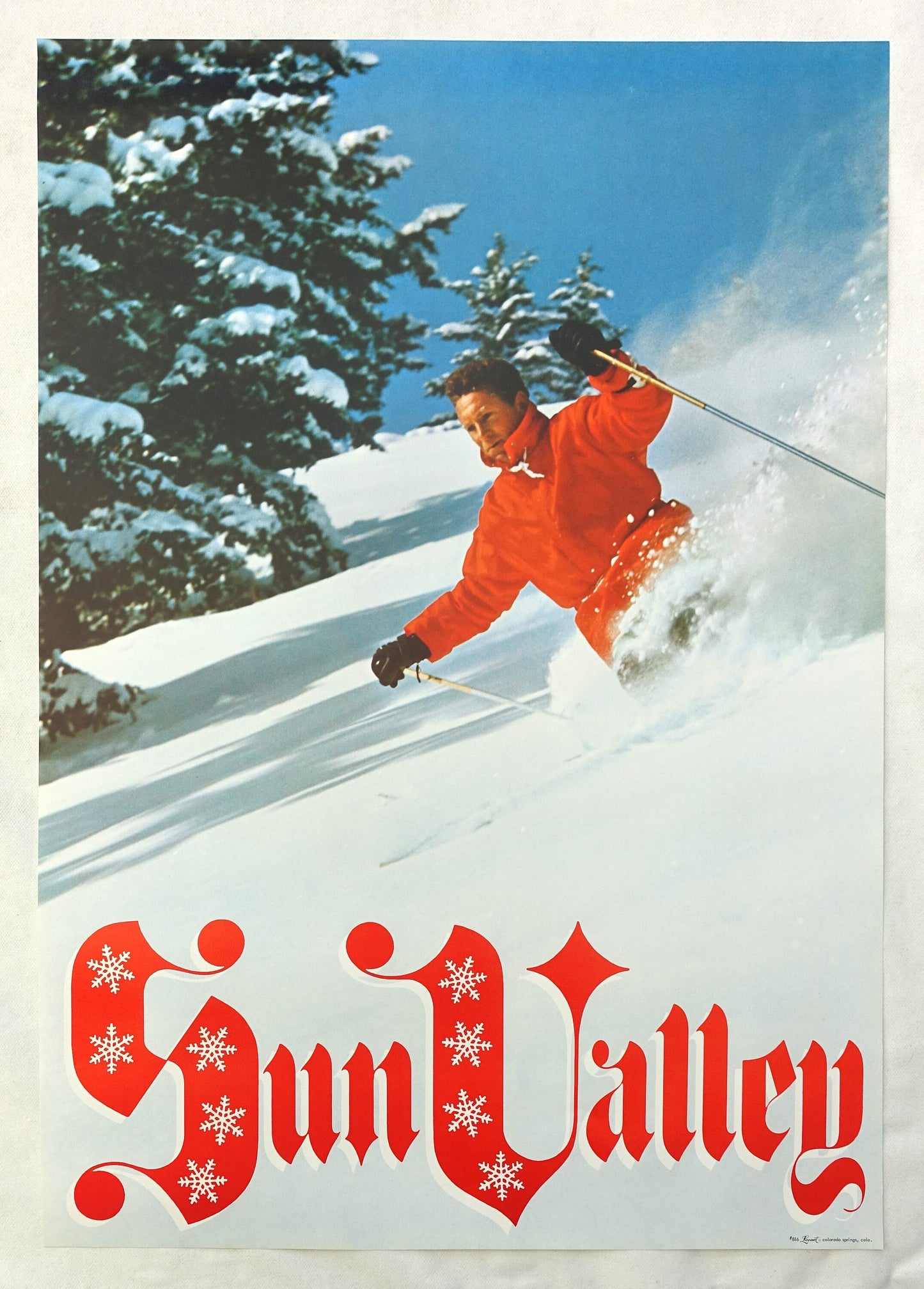 1960s Sun Vally Skiing Travel Poster - Original Vintage Poster
