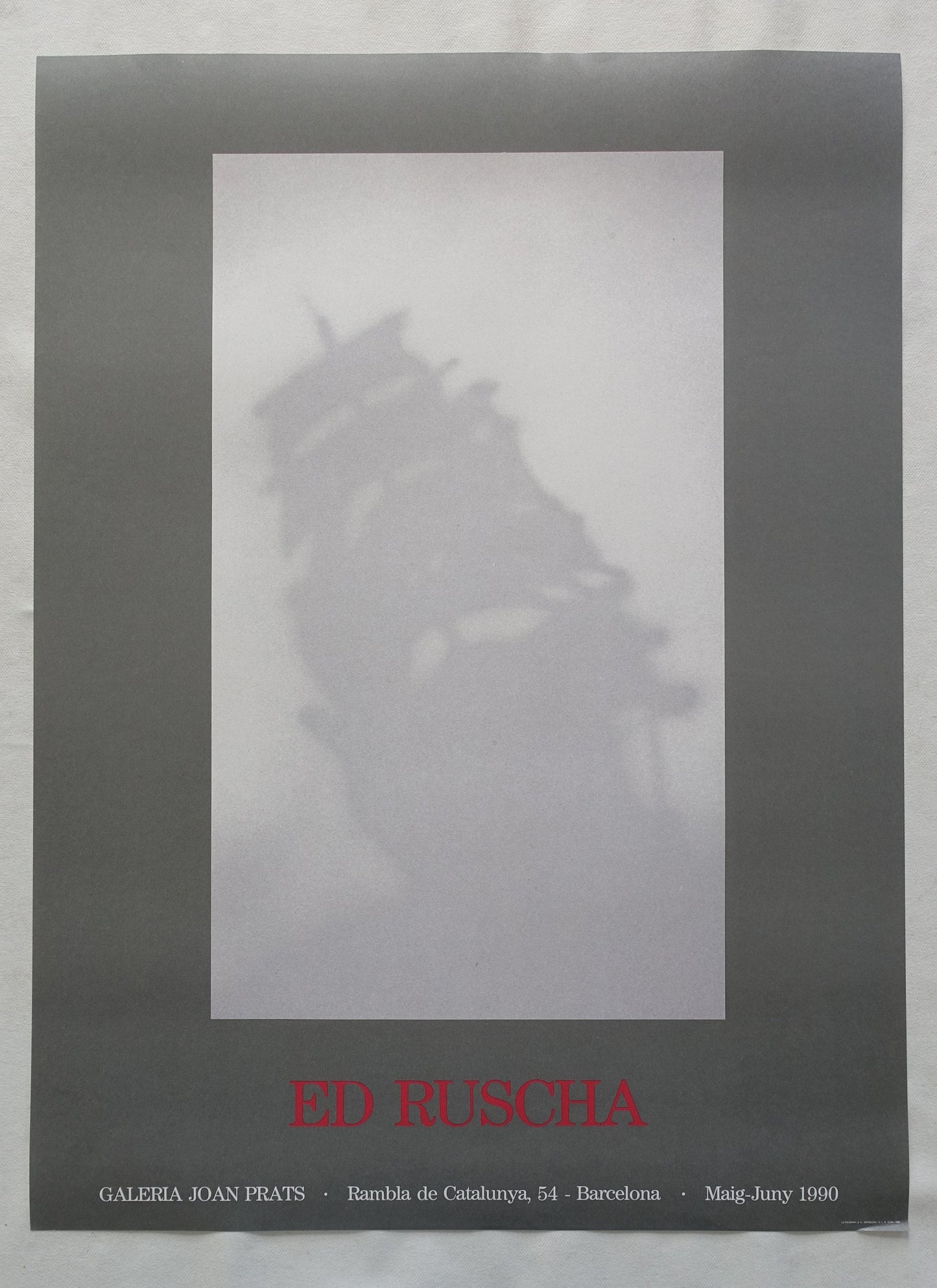 1990 Ed Ruscha Spanish Exhibition Poster - Original Vintage Poster