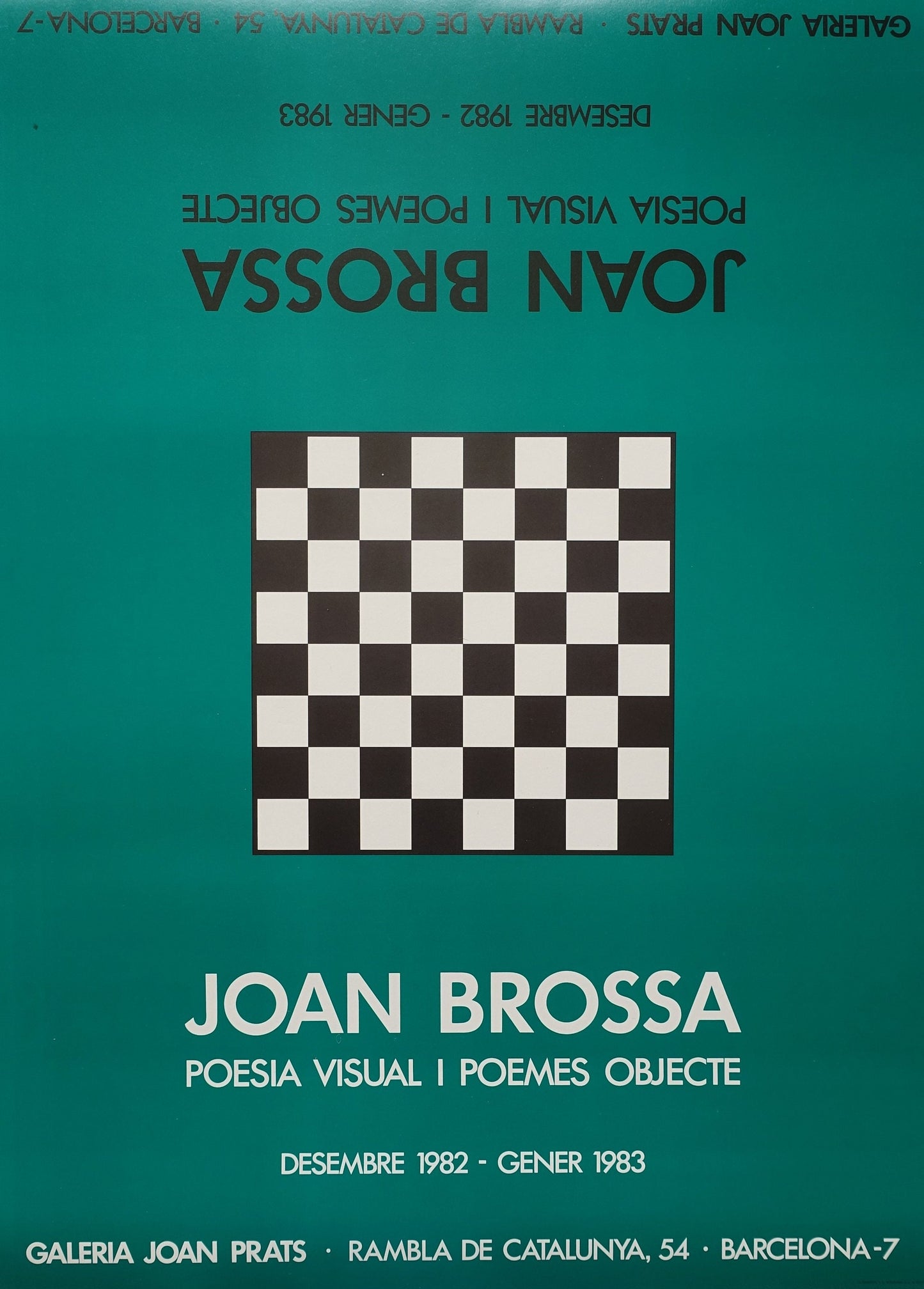 1983 Joan Brossa Spanish Exhibition Poster - Original Vintage Poster
