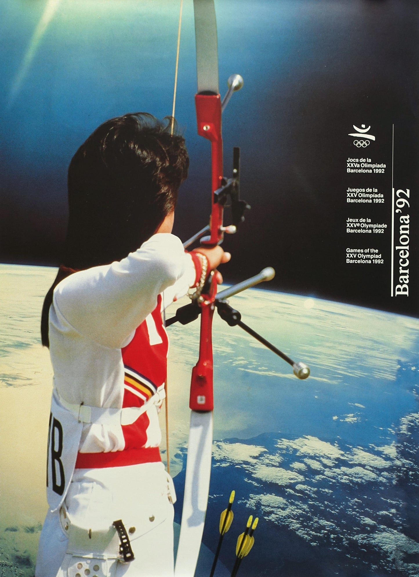 1992 Summer Olympic Games Barcelona Archery - Original Vintage Poster
