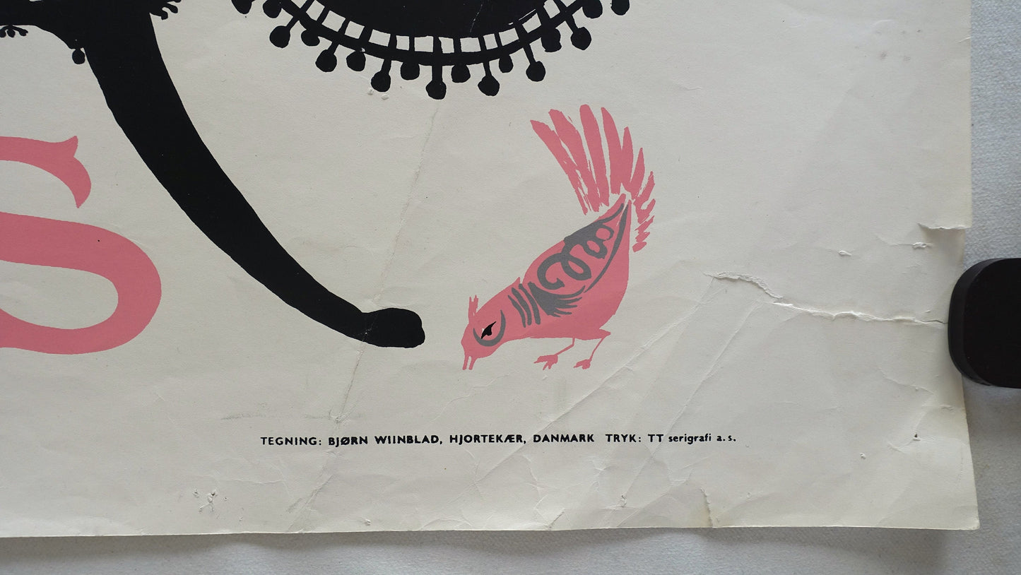1954 Wiinblad Vanitas (Pink Version) - Original Vintage Poster