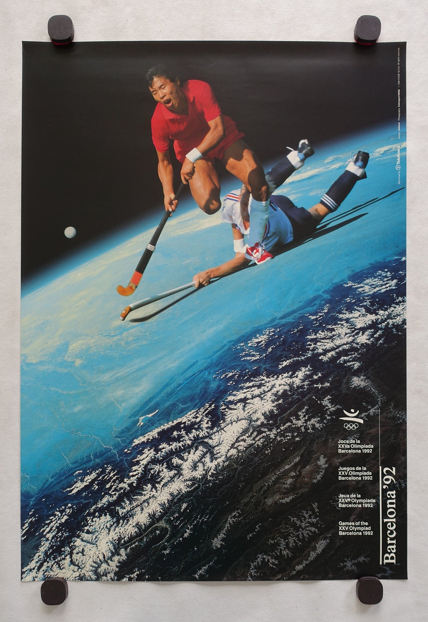 1992 Summer Olympic Games Floorball - Original Vintage Poster
