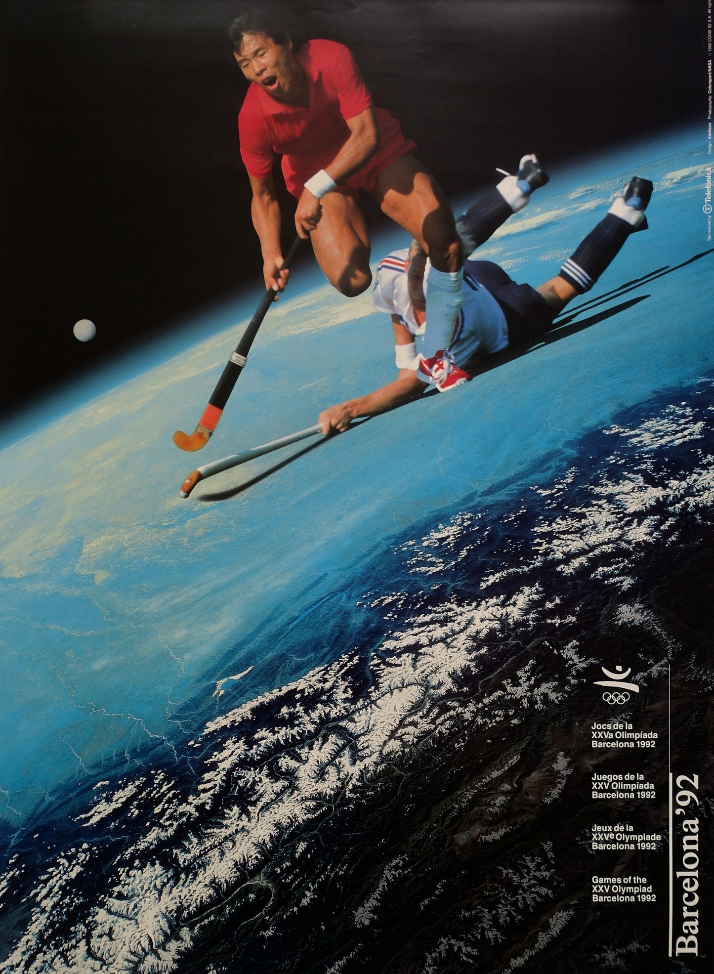 1992 Summer Olympic Games Floorball - Original Vintage Poster