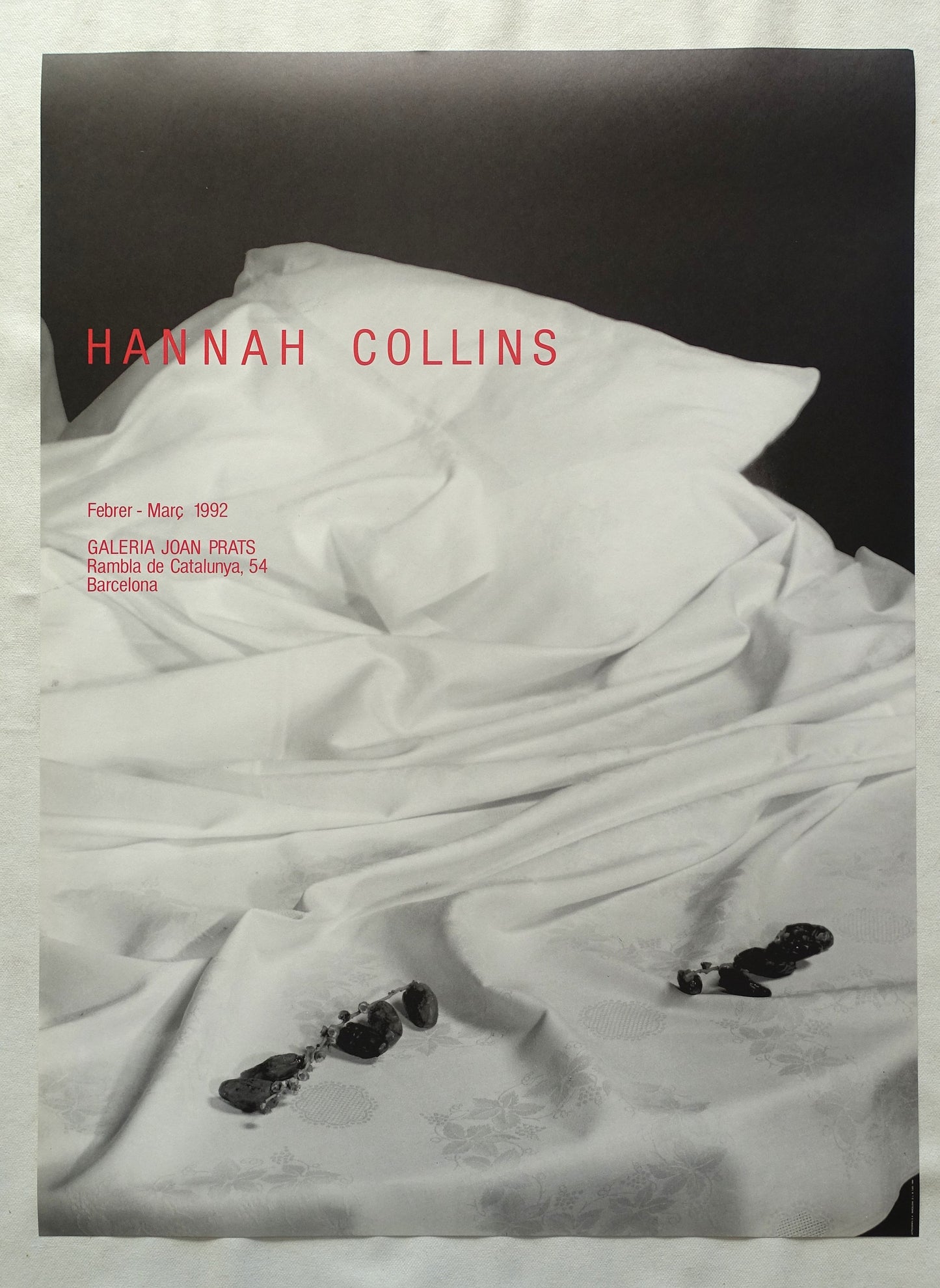 1992 Hannah Collins Spanish Exhibition Poster - Original Vintage Poster