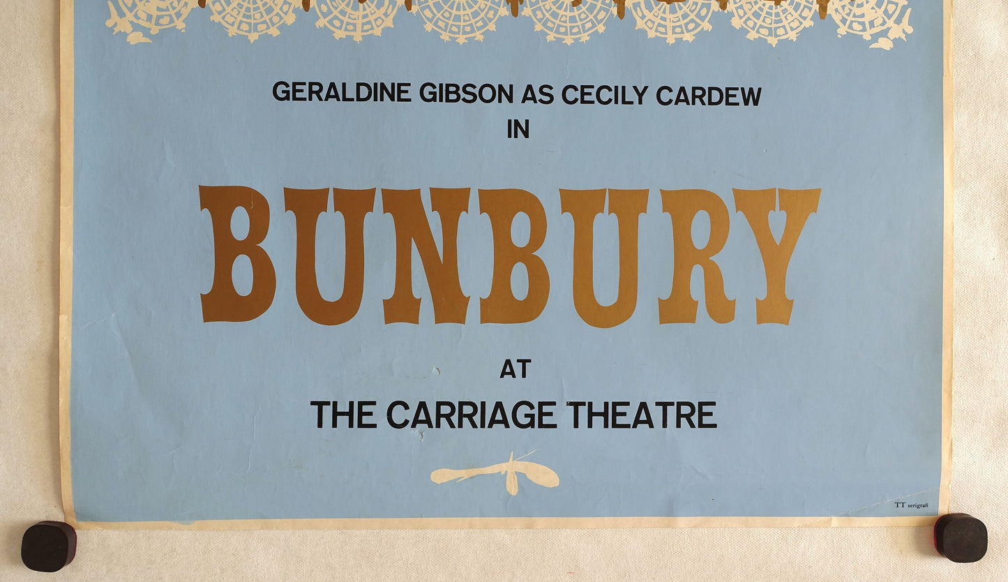 1963 Wiinblad's Bunbury at The Carriage Theater (blue version) - Original Vintage Poster