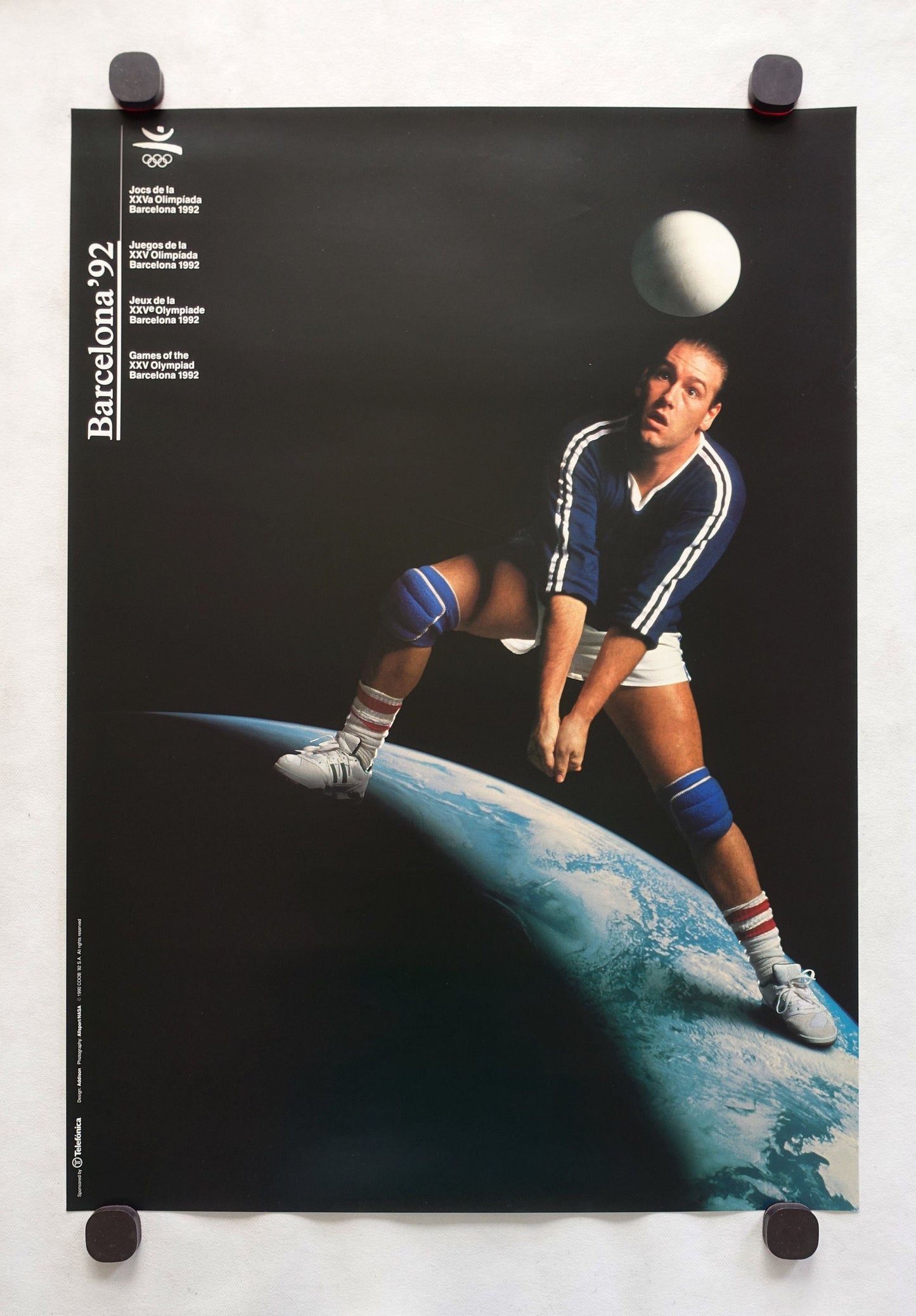 1992 Summer Olympic Games Barcelona Volleyball - Original Vintage Poster