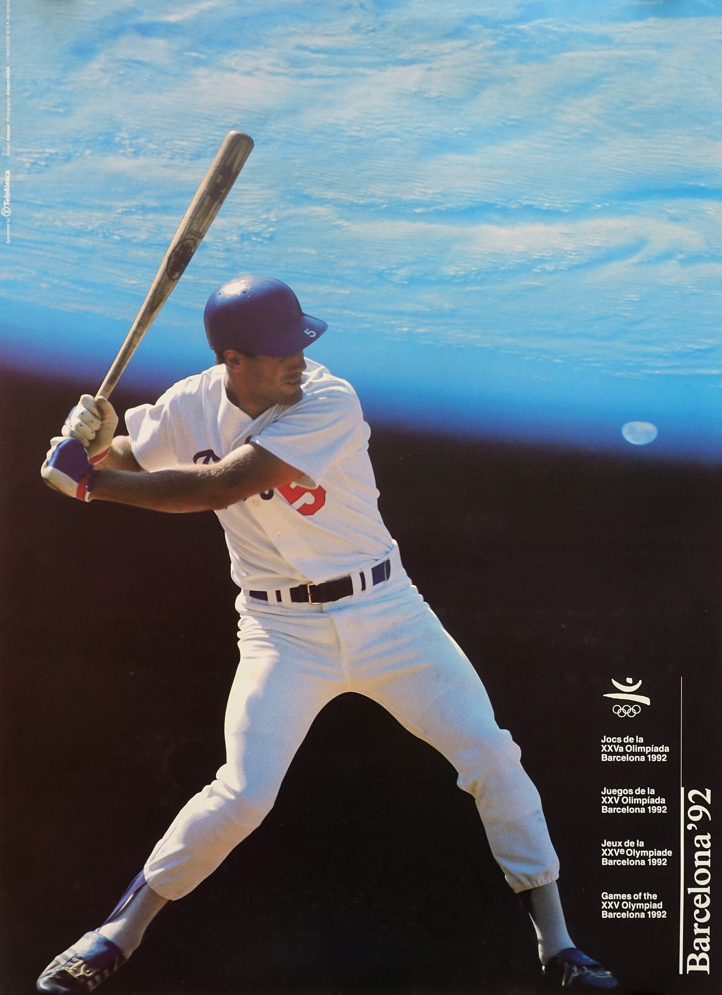 1992 Summer Olympic Games Barcelona Baseball - Original Vintage Poster