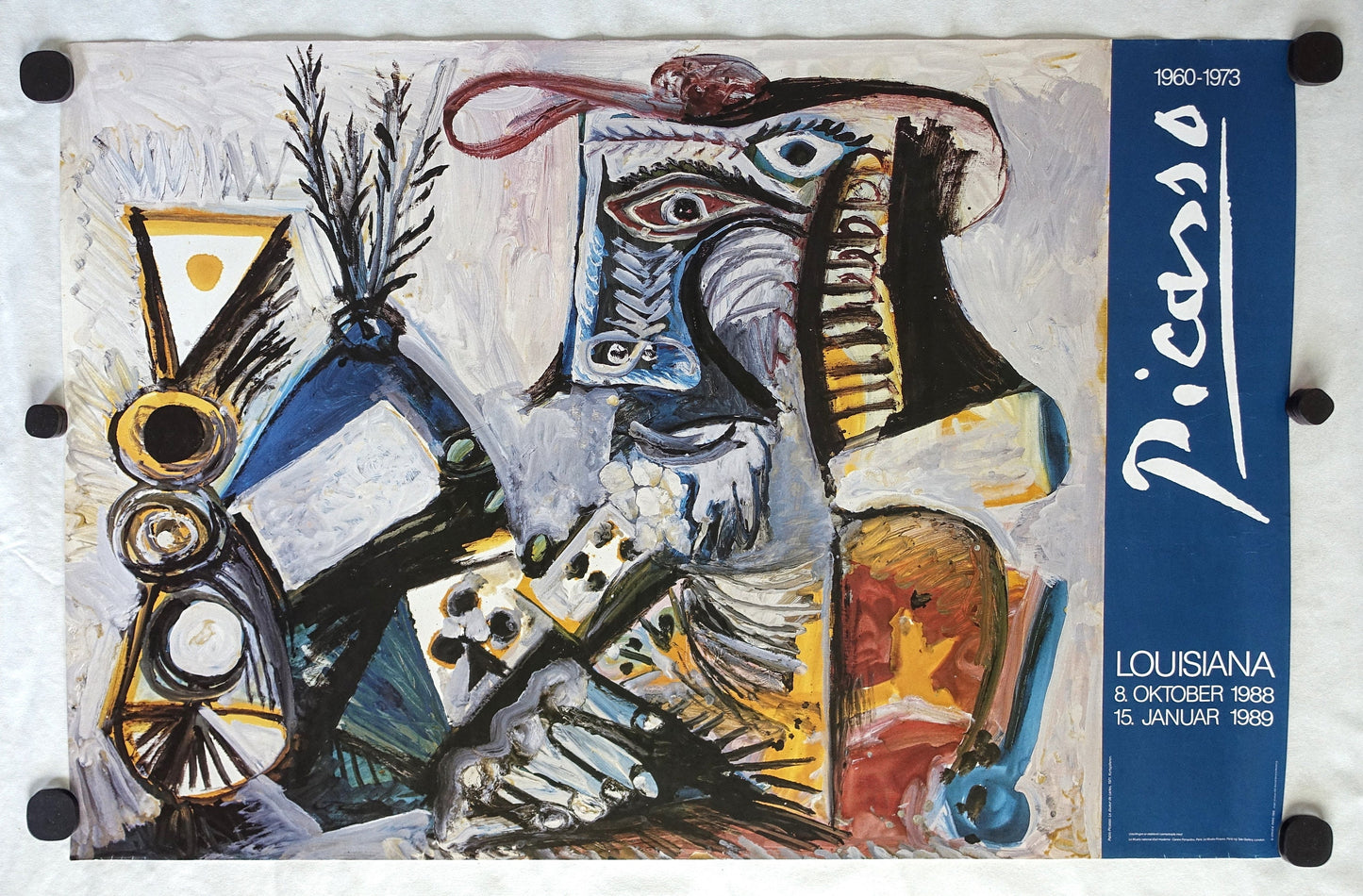 1988 Picasso Cardplayer at Louisiana Museum of Modern Art - Original Vintage Poster