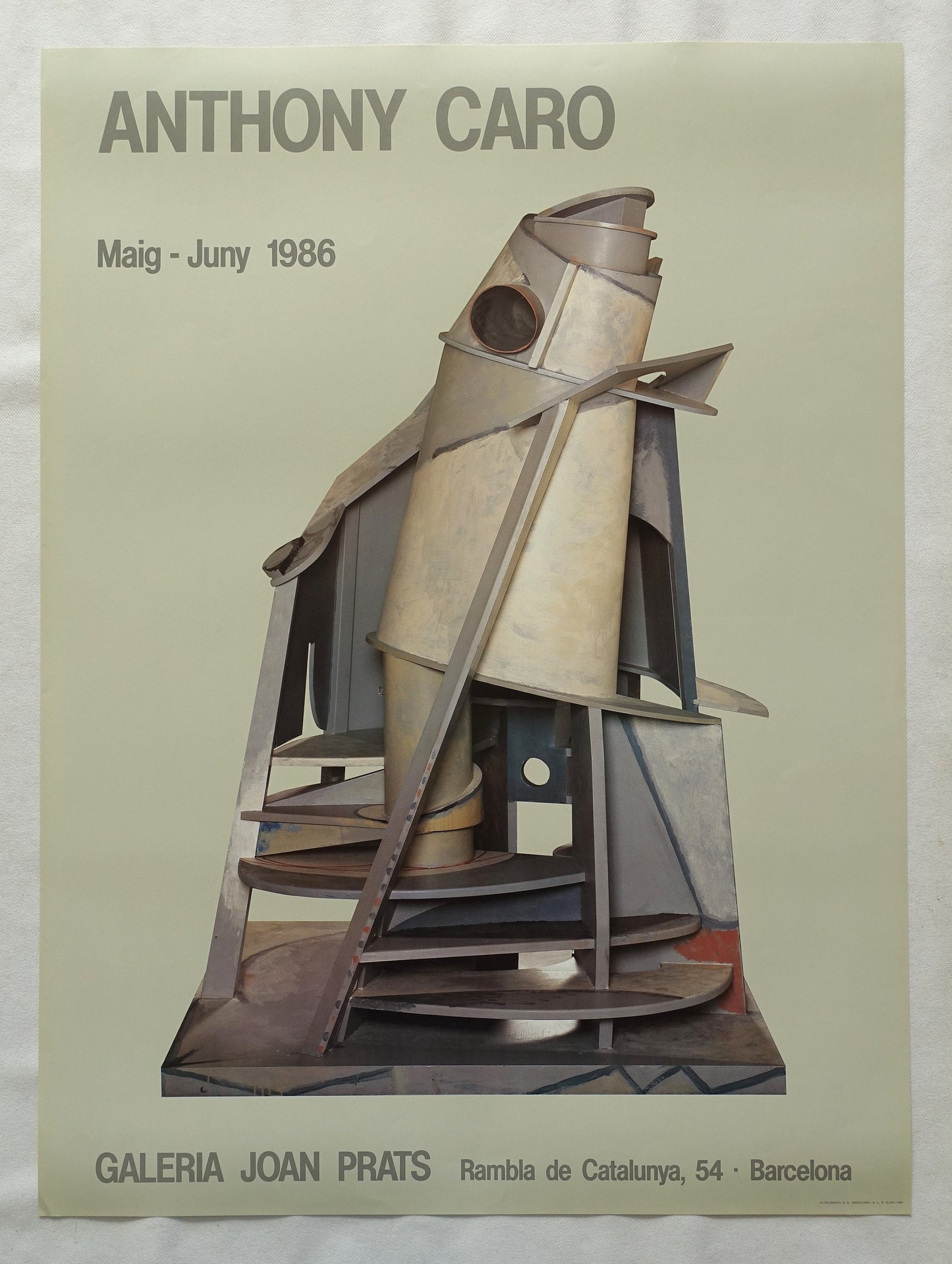 1986 Anthony Caro Spanish Exhibition Poster - Original Vintage Poster