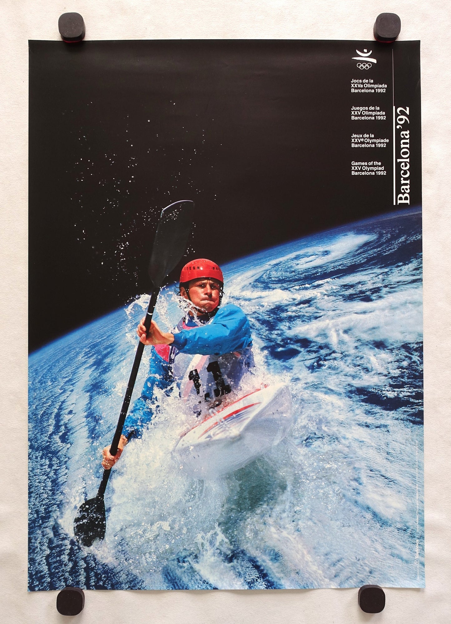 1992 Summer Olympic Games Canoe Slalom - Original Vintage Poster