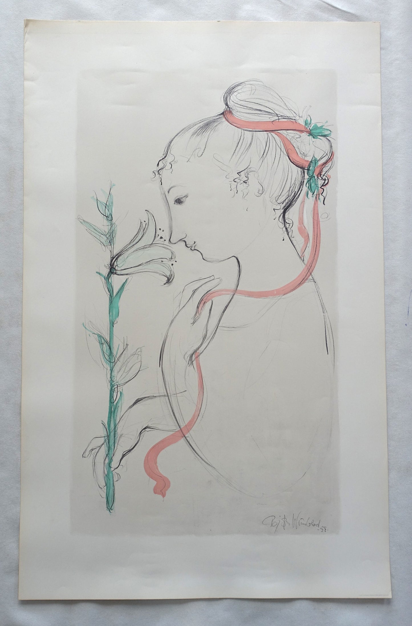1957 Wiinblad Little Ida's Flowers (large version) - Original Vintage Poster