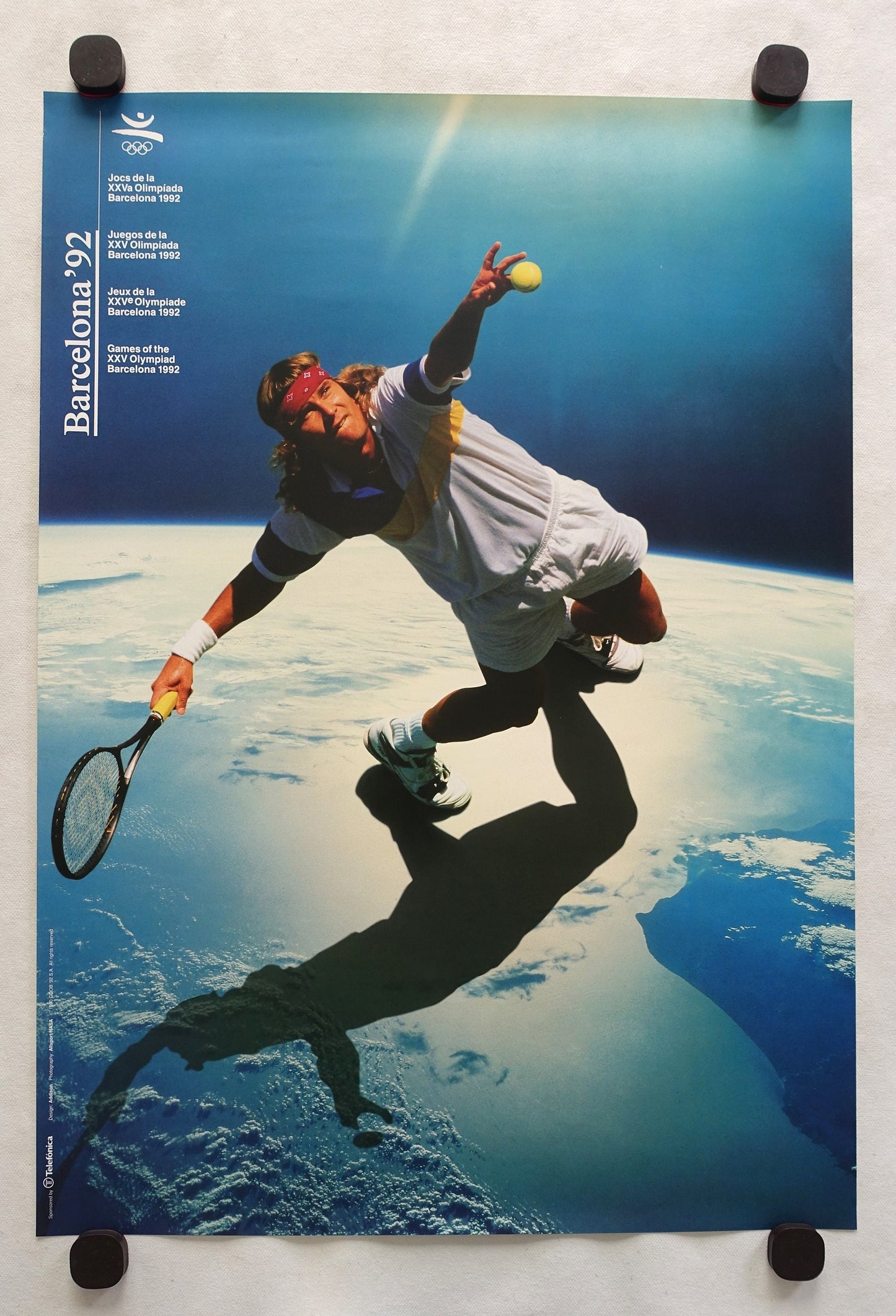 1992 Summer Olympic Games Tennis - Original Vintage Poster