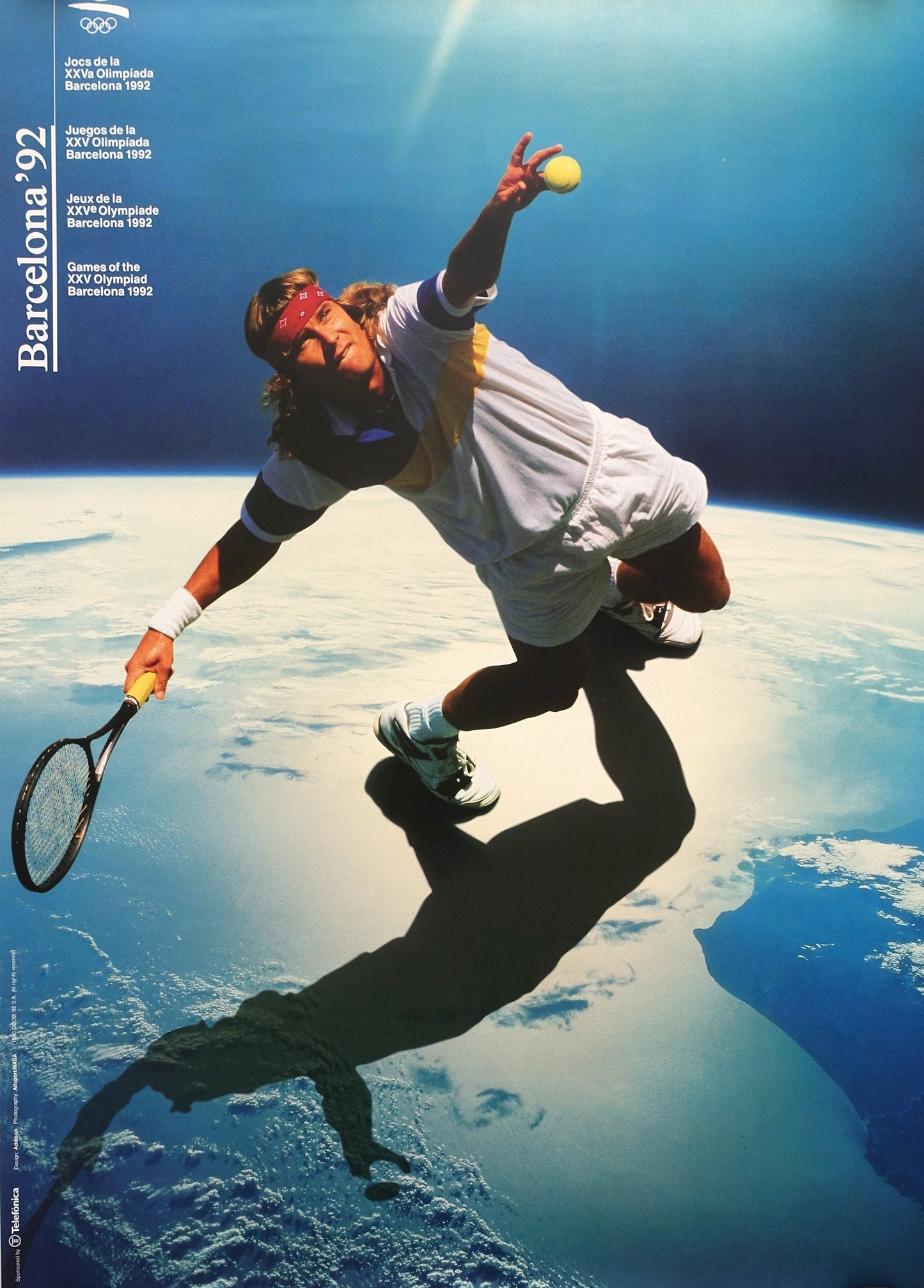 1992 Summer Olympic Games Tennis - Original Vintage Poster