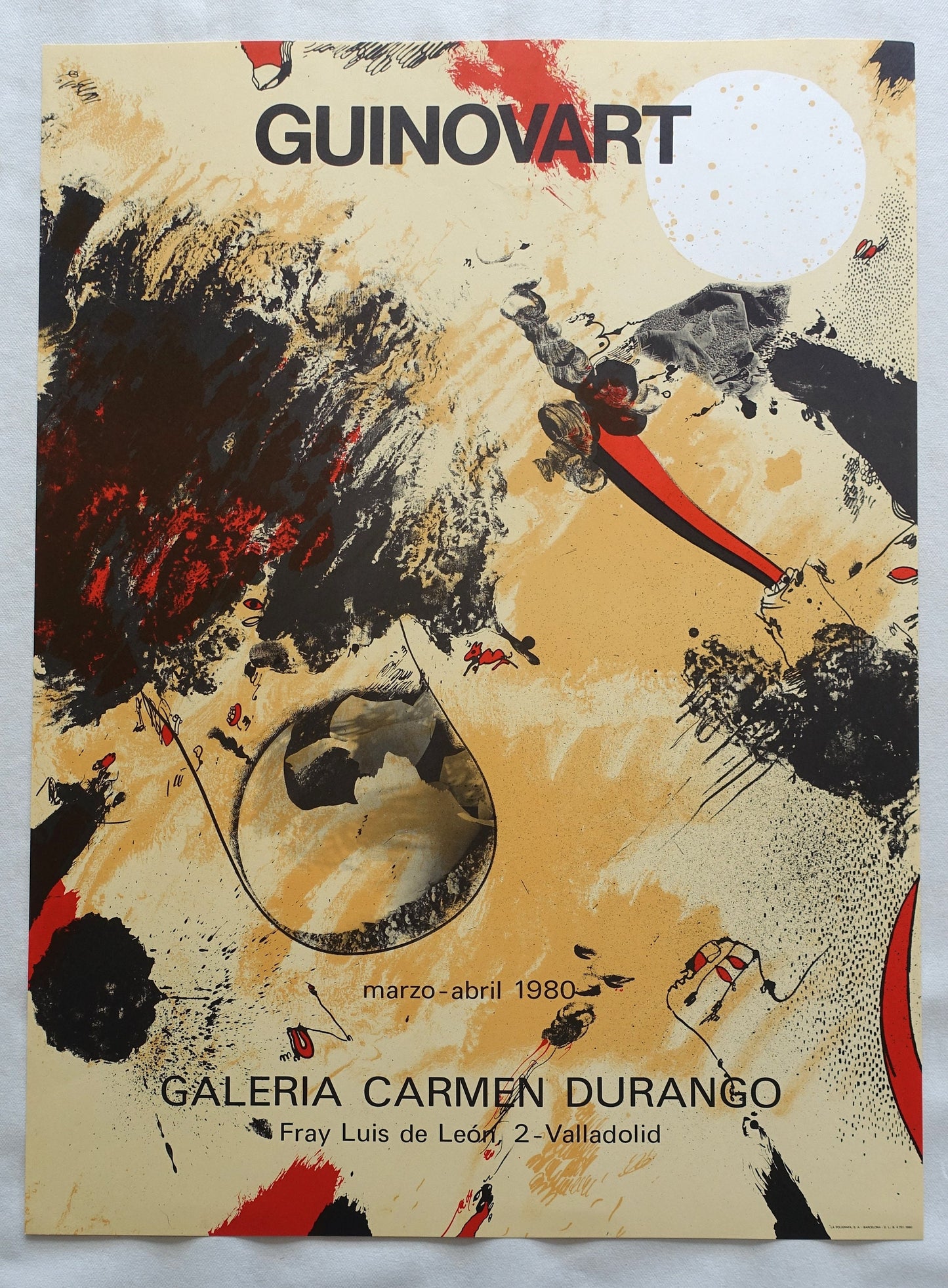 1980 Guniovart Valladolid Spanish Exhibition Poster - Original Vintage Poster