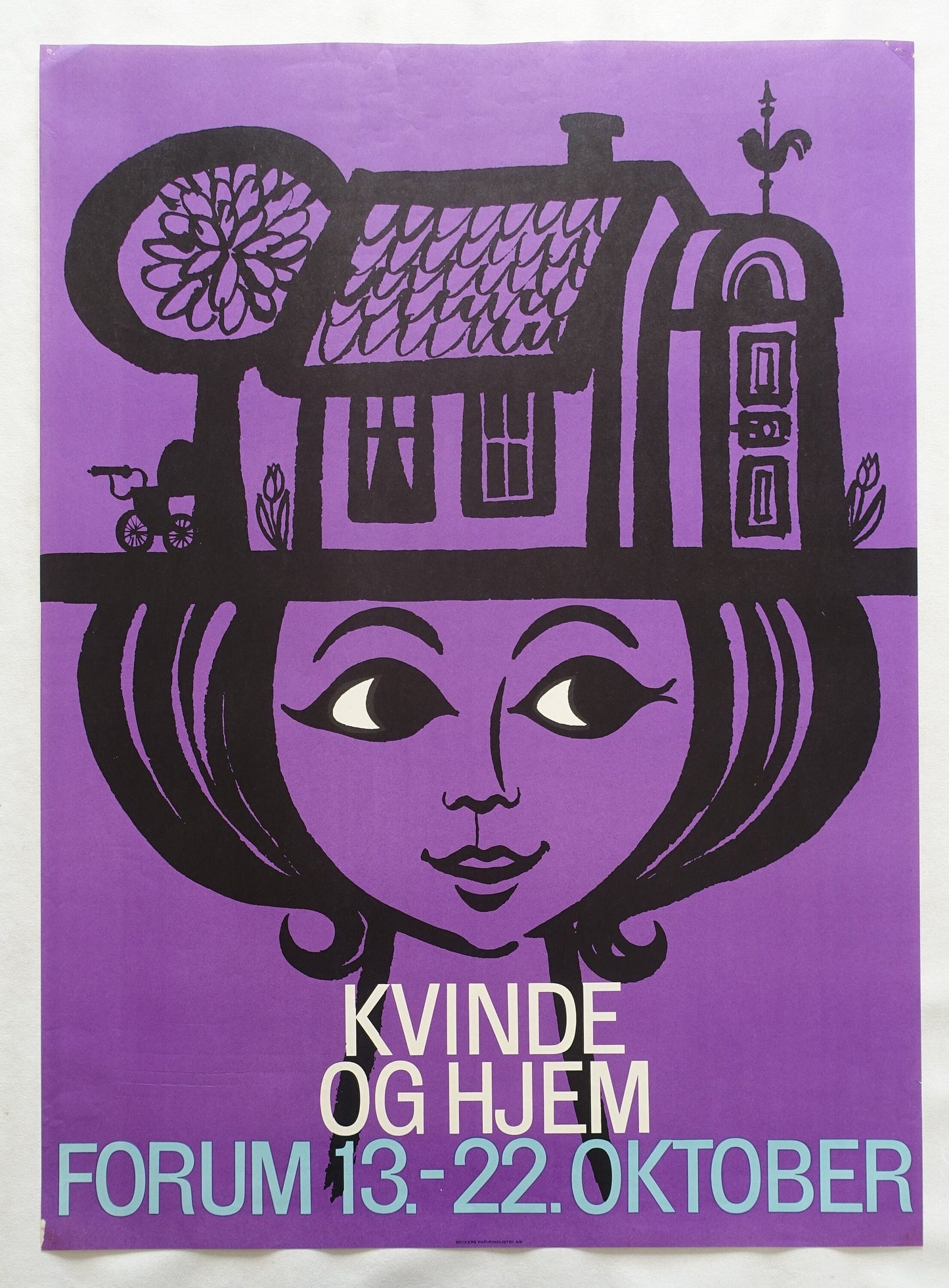 1960s Woman & Home Forum Copenhagen Exhibition - Original Vintage Poster