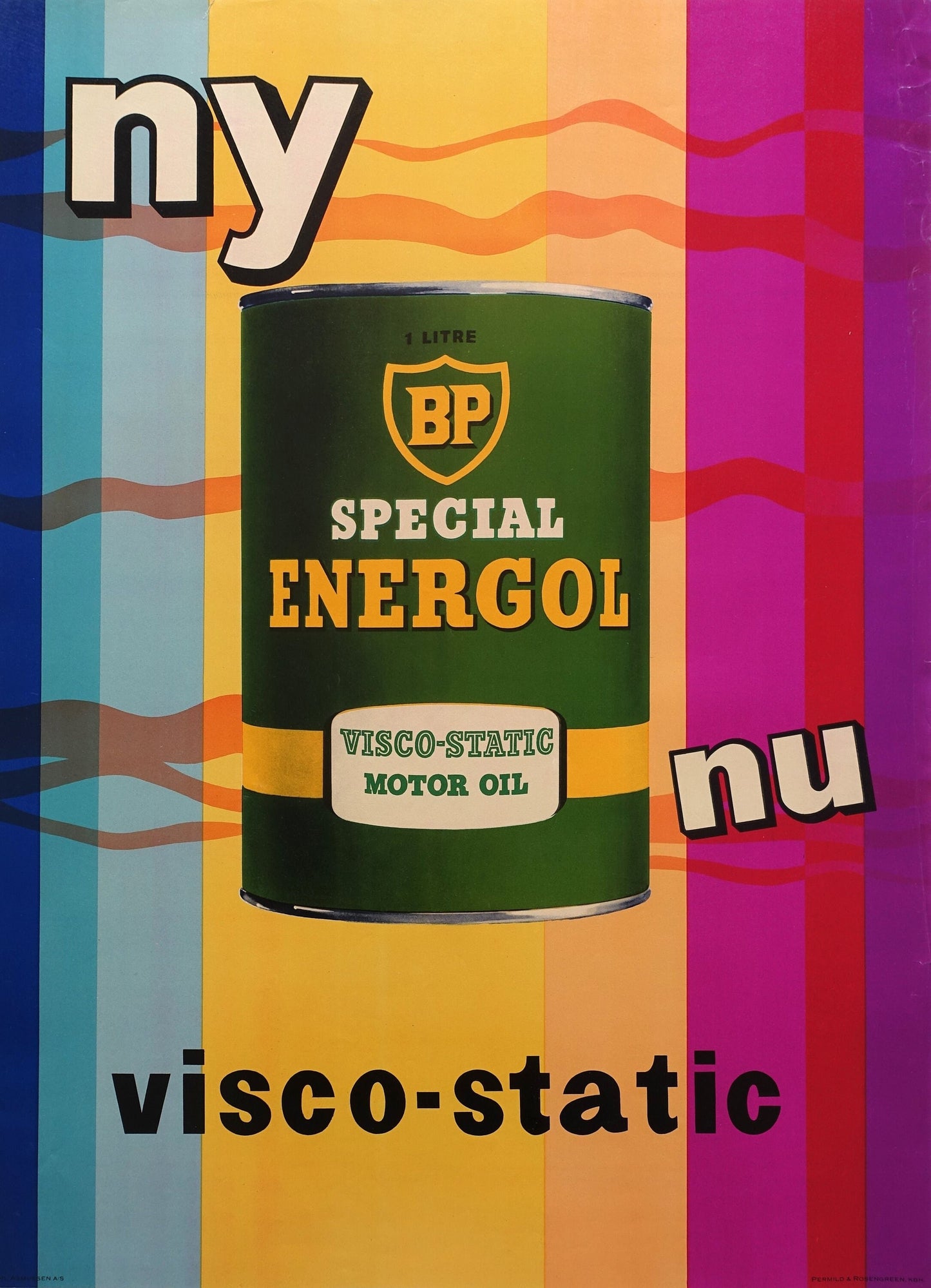 1960s BP Motor Oil Advertisement - Original Vintage Poster