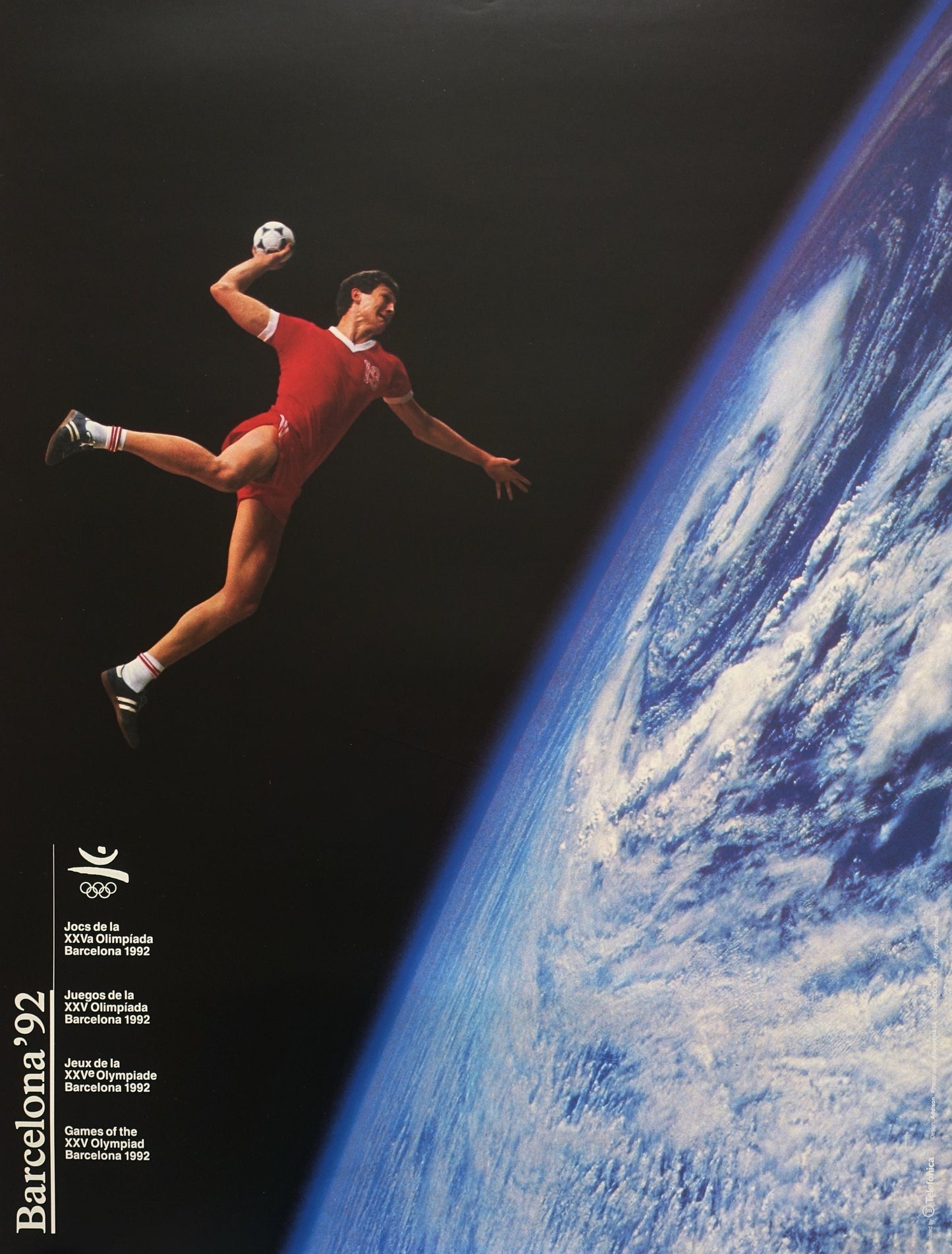 1992 Summer Olympic Games Handball - Original Vintage Poster