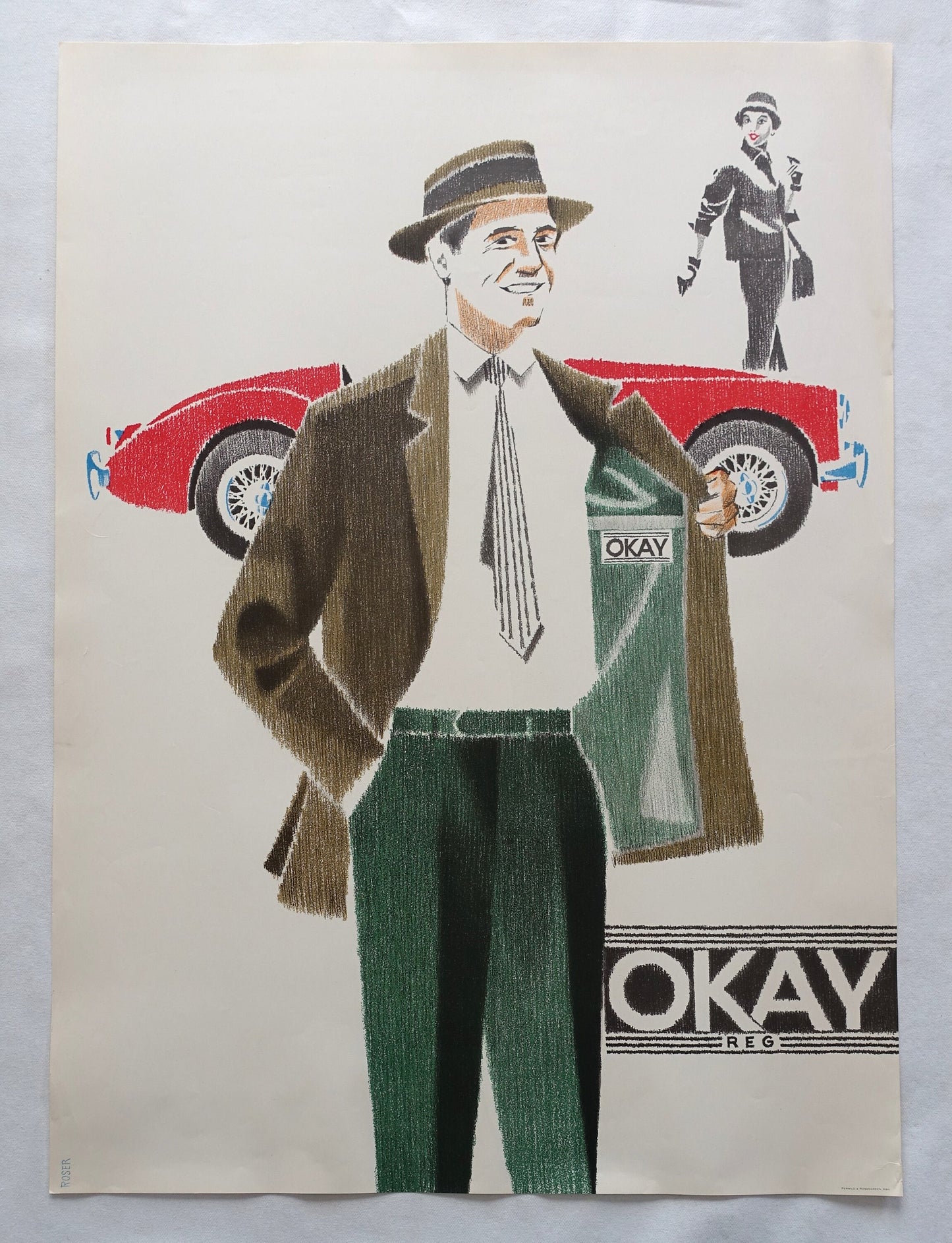 1950s Suit Brand Okay Advertisement - Original Vintage Poster
