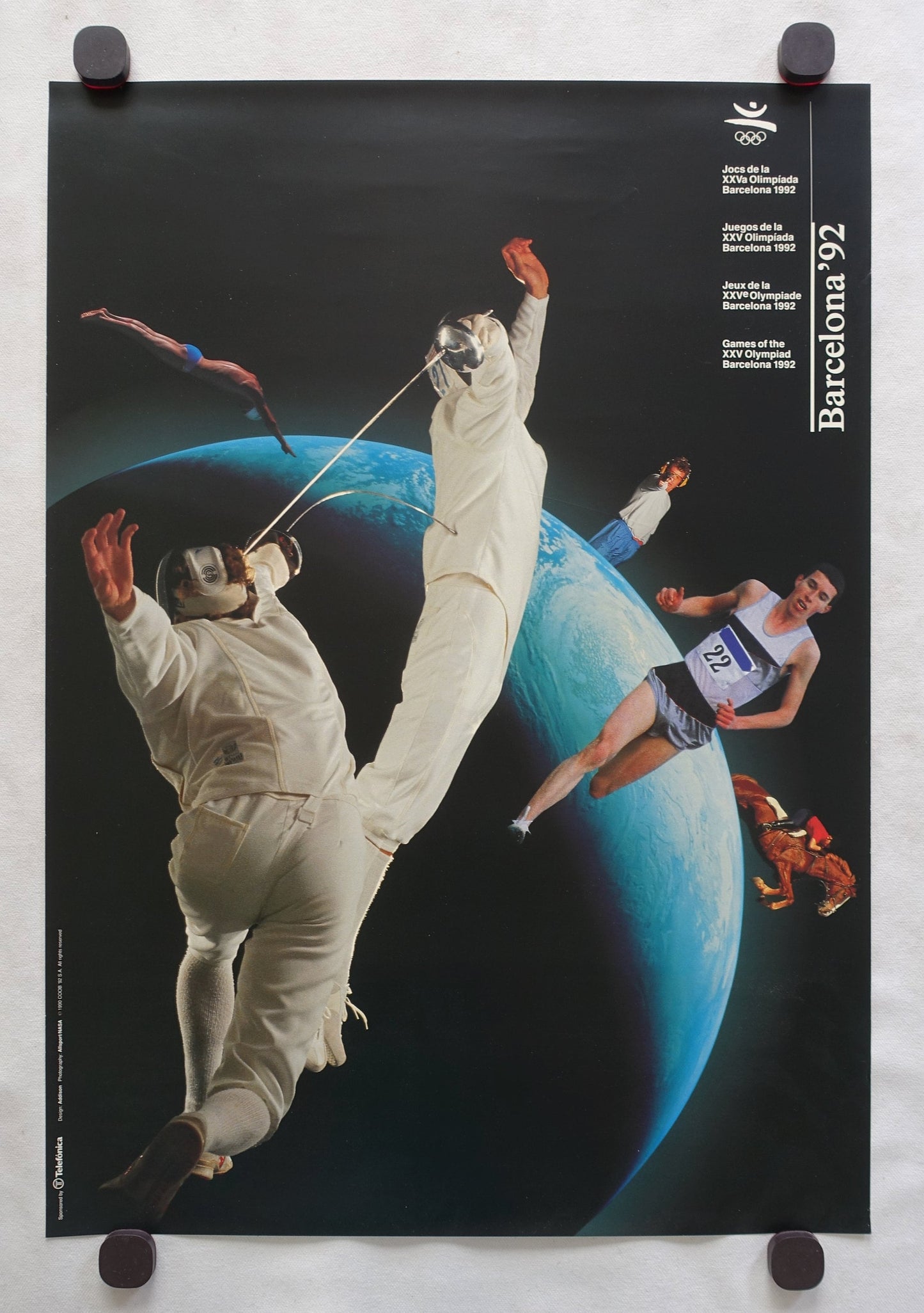 1992 Summer Olympic Games Various Athletes - Original Vintage Poster