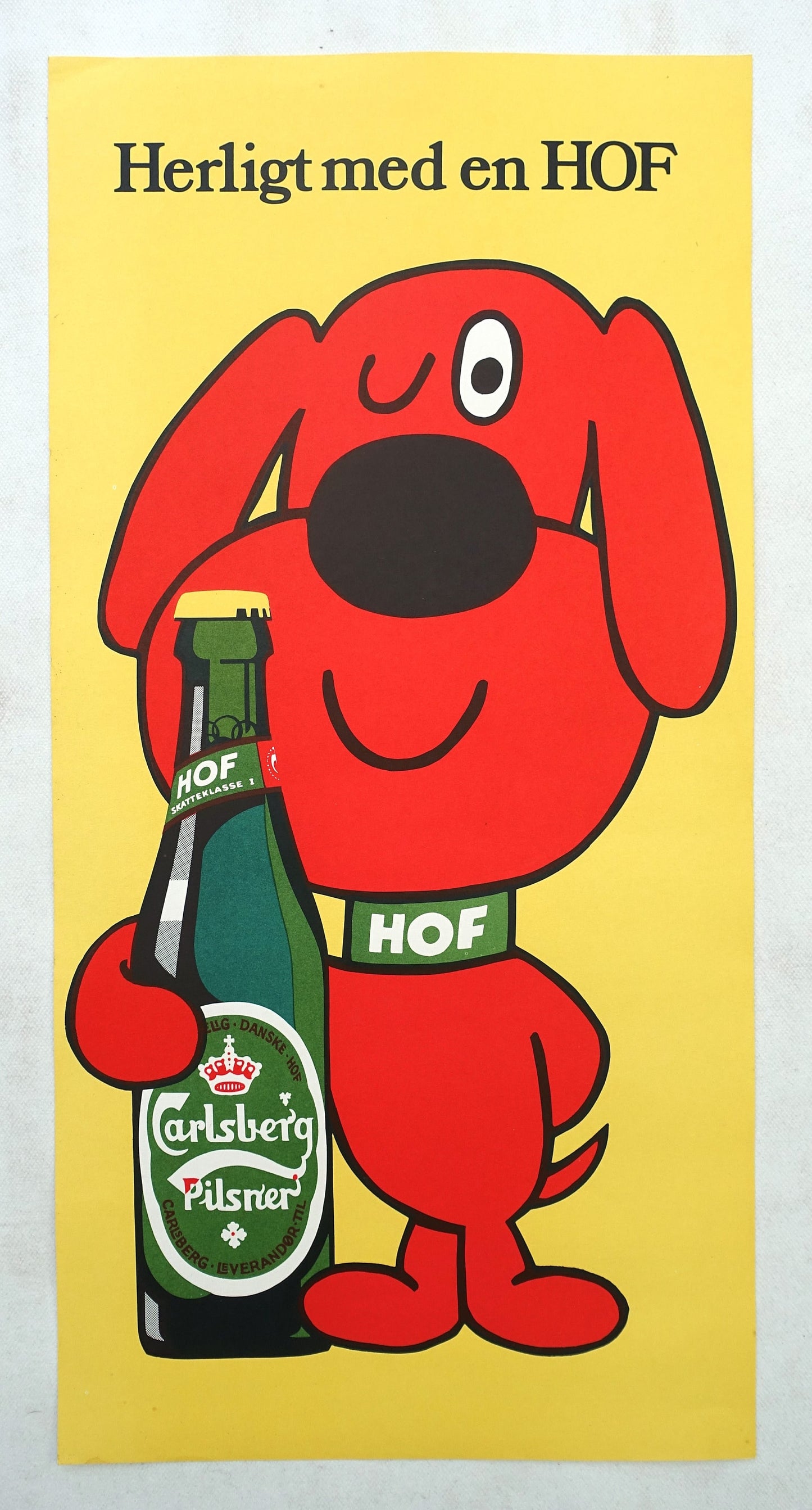 1970s Carlsberg Beer (Beer Dog) - Original Vintage Poster