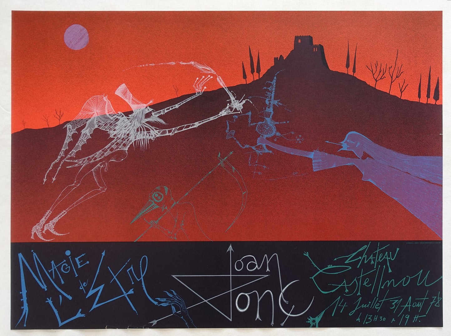 1978 Joan Ponc Chateau Castelnou Exhibition Poster - Original Vintage Poster