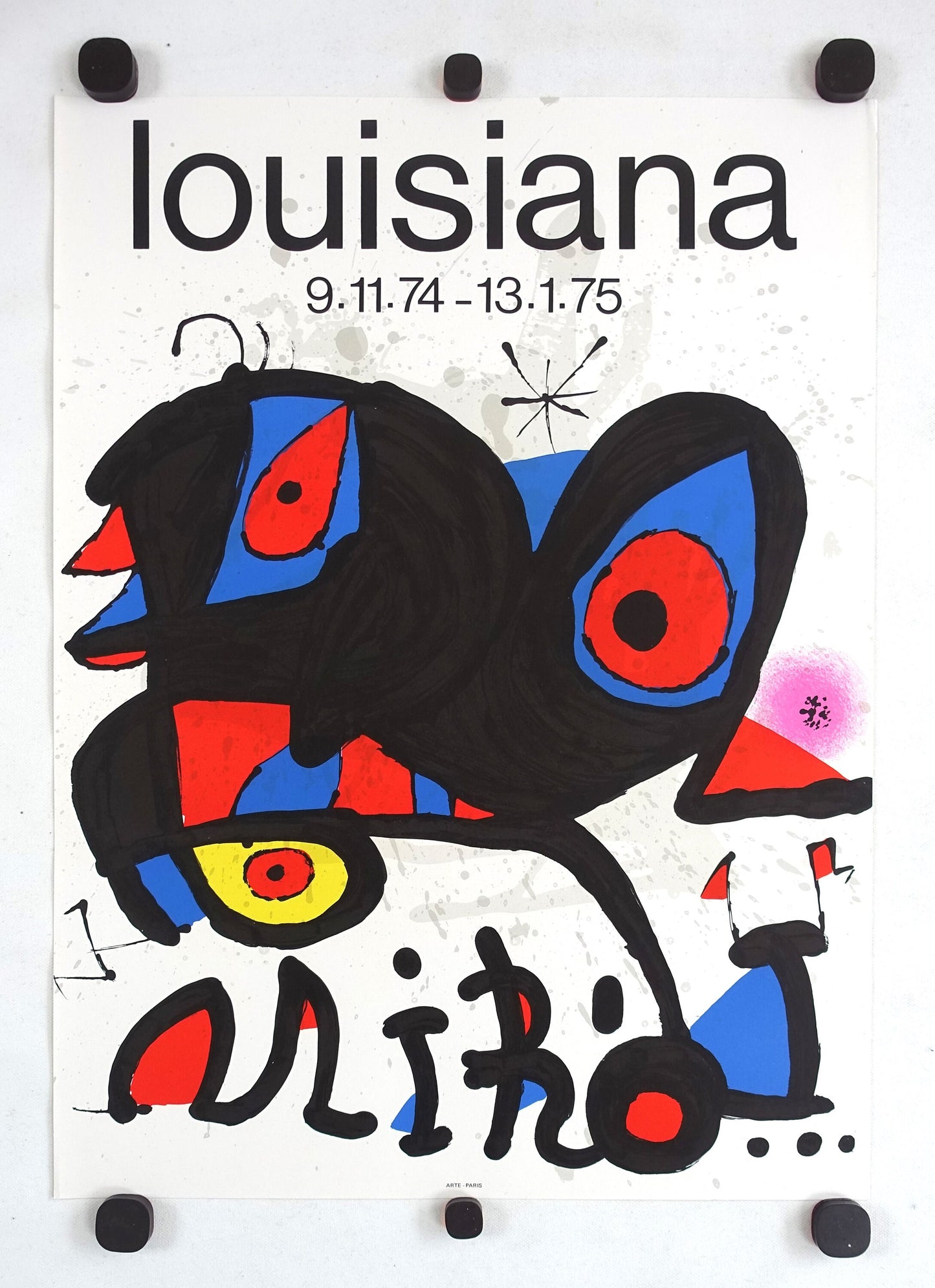 1974 Miro Exhibition Louisiana - Original Vintage Poster
