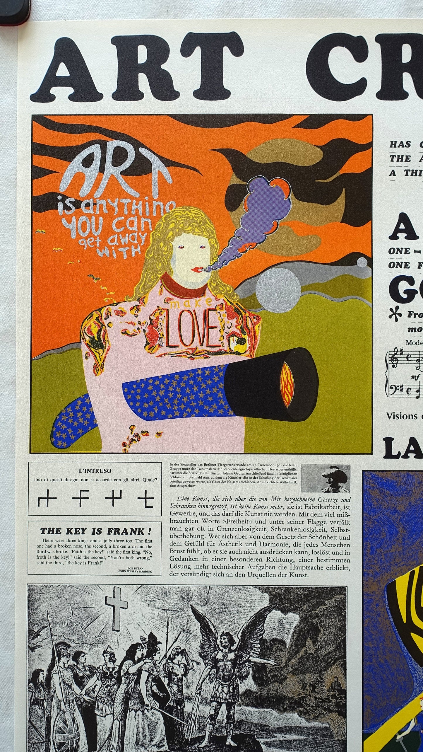 1968 Art Crises! by Sture Johannesson - Original Vintage Poster