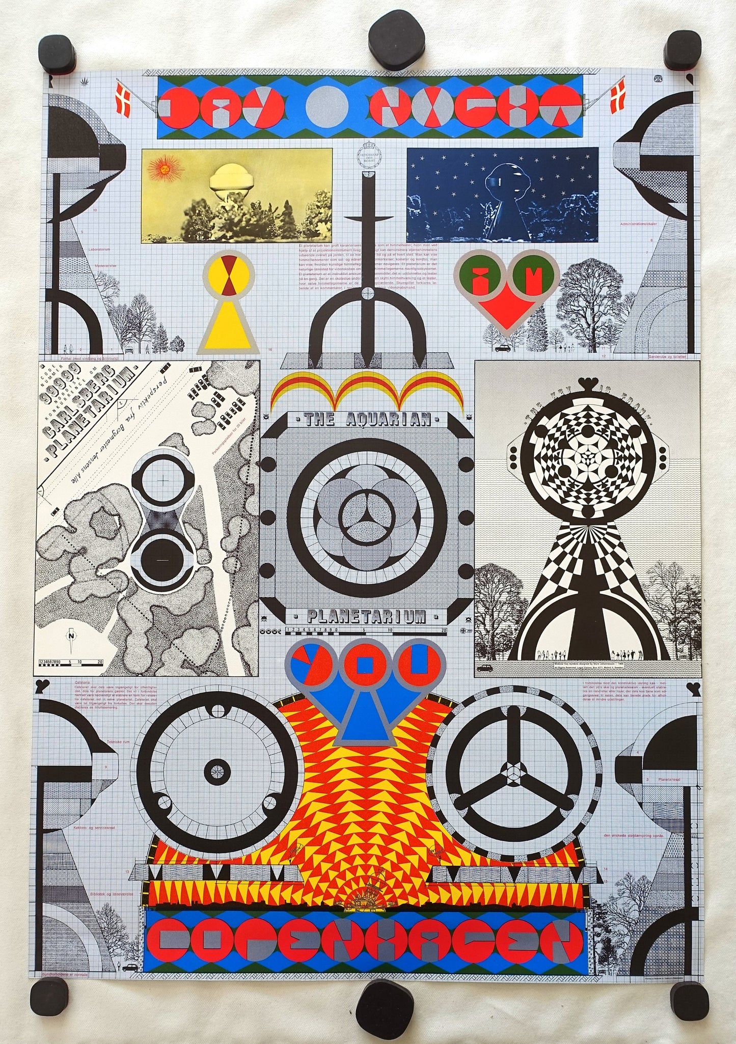 1969 The Aquarian Planetarium by Sture Johannesson - Original Vintage Poster