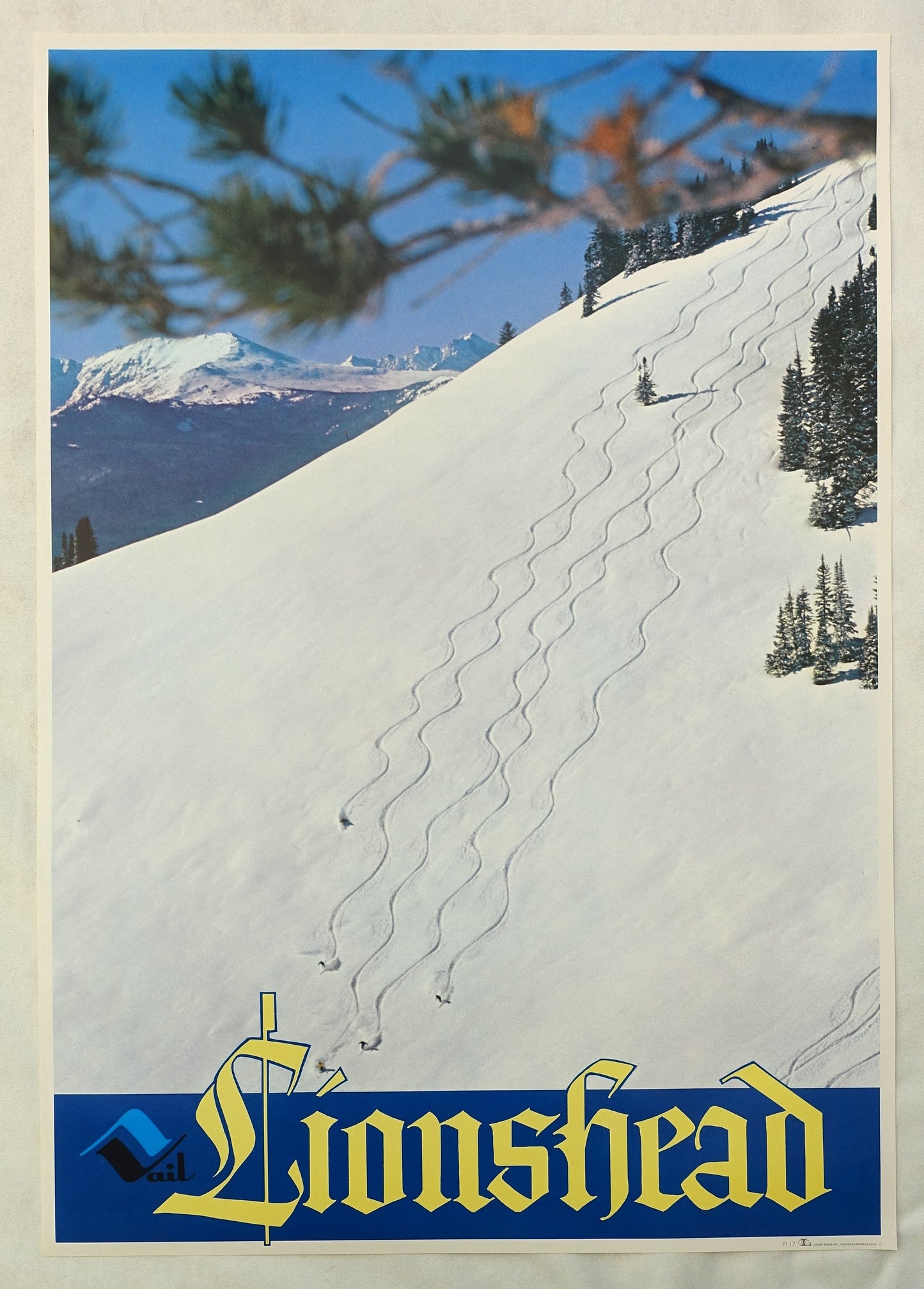 1960s Lionshead Colorado Skiing Travel Poster - Original Vintage Poster