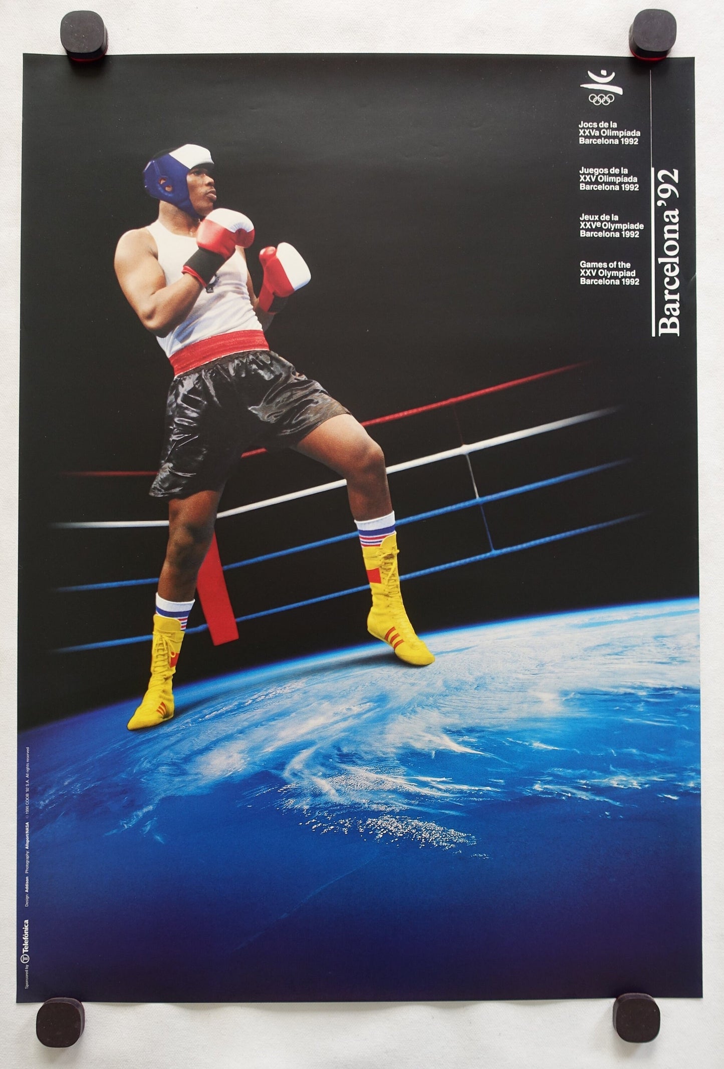 1992 Summer Olympic Games Boxing - Original Vintage Poster