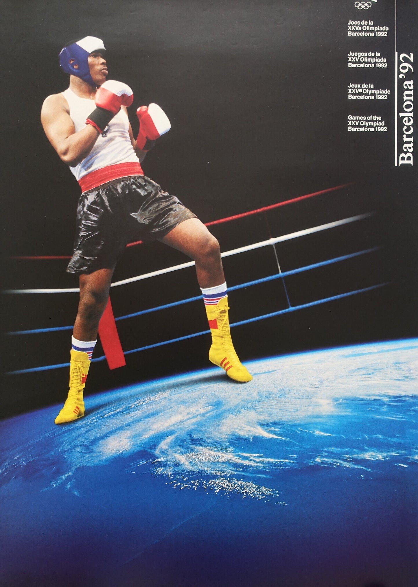 1992 Summer Olympic Games Boxing - Original Vintage Poster
