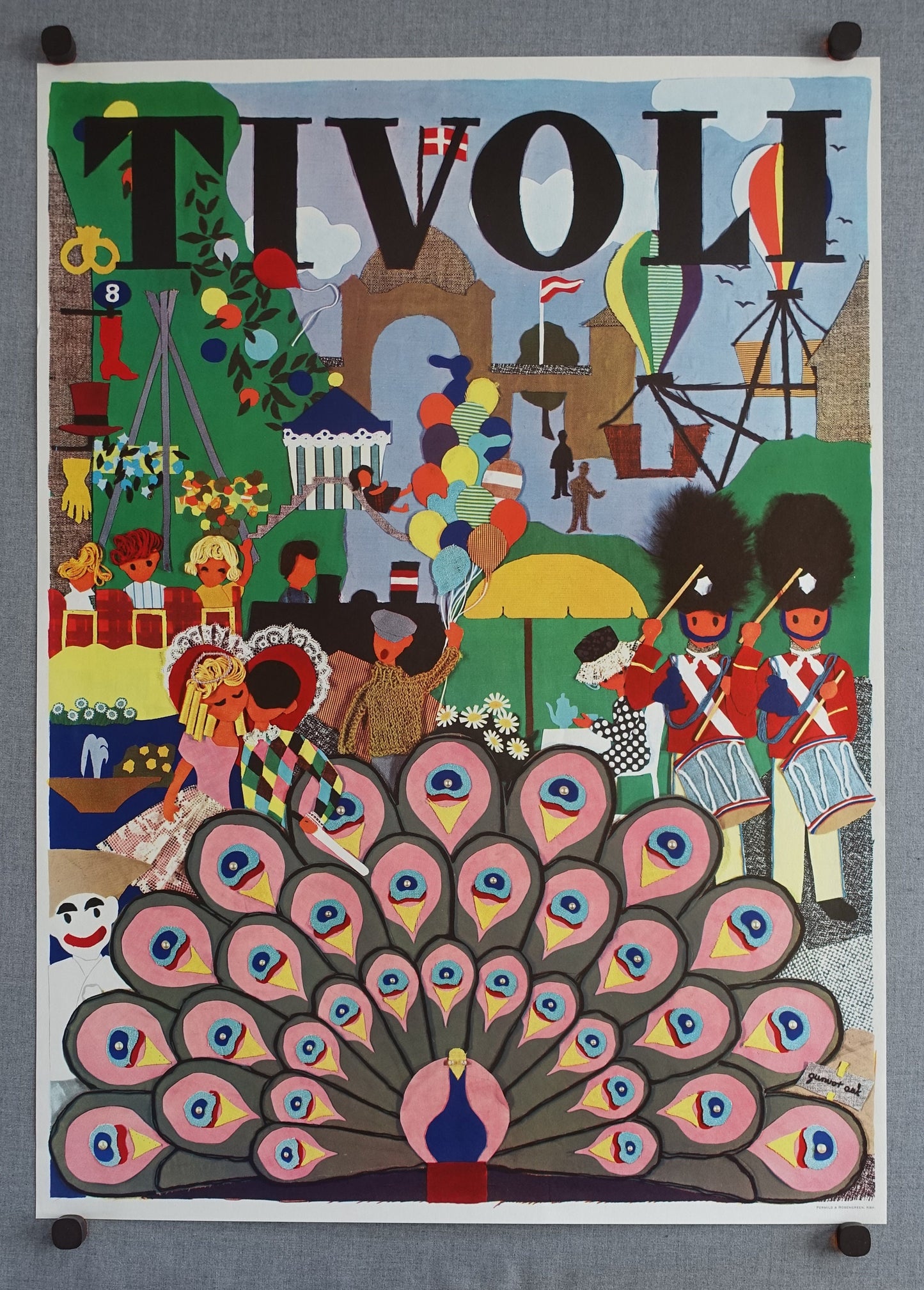 1960s Tivoli Gardens by Gunvor Ask - Original Vintage Poster