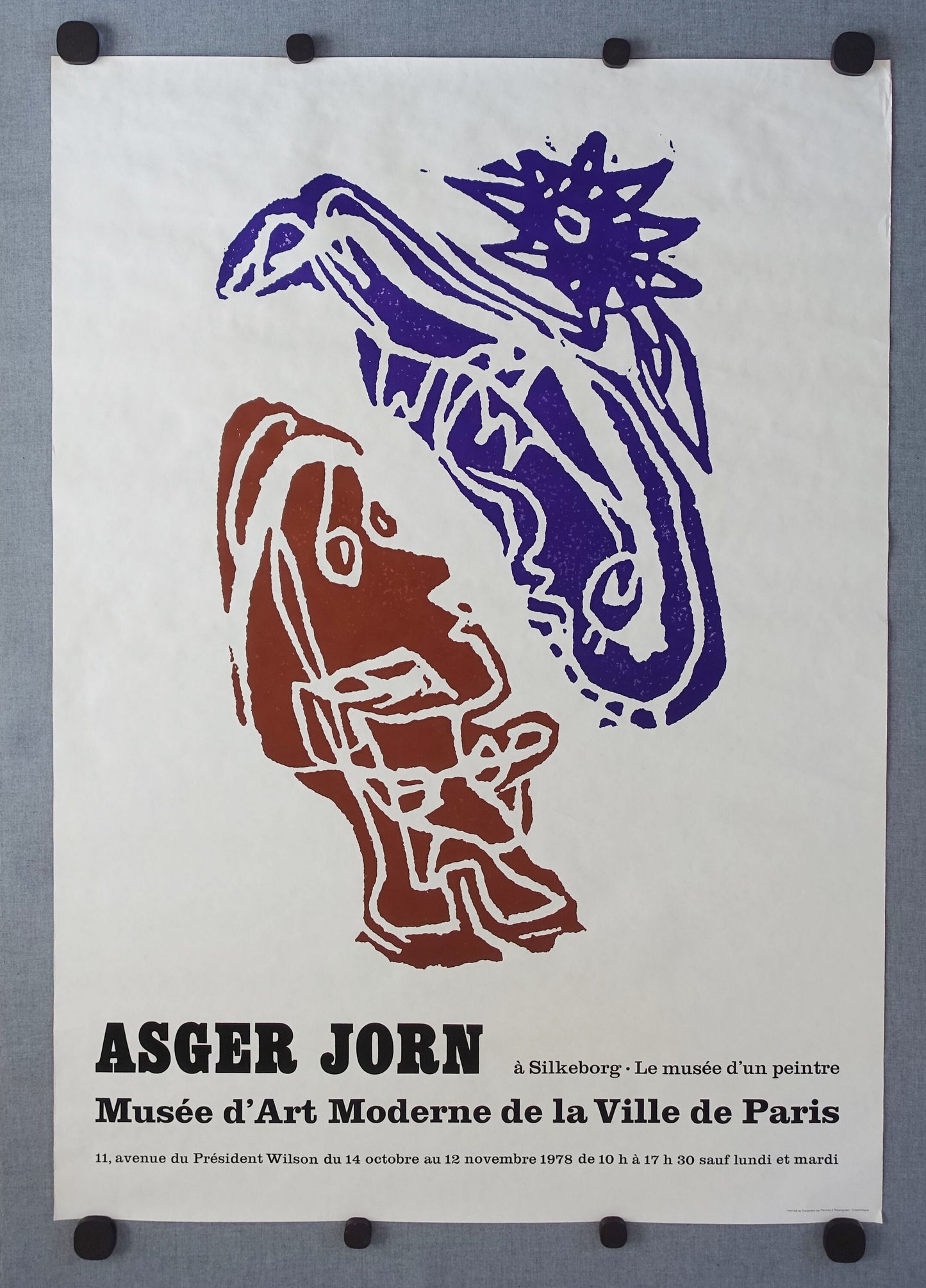 1978 Asger Jorn on Musée d'Art Moderne de la Ville de Paris (Large Version) - Original Vintage Poster