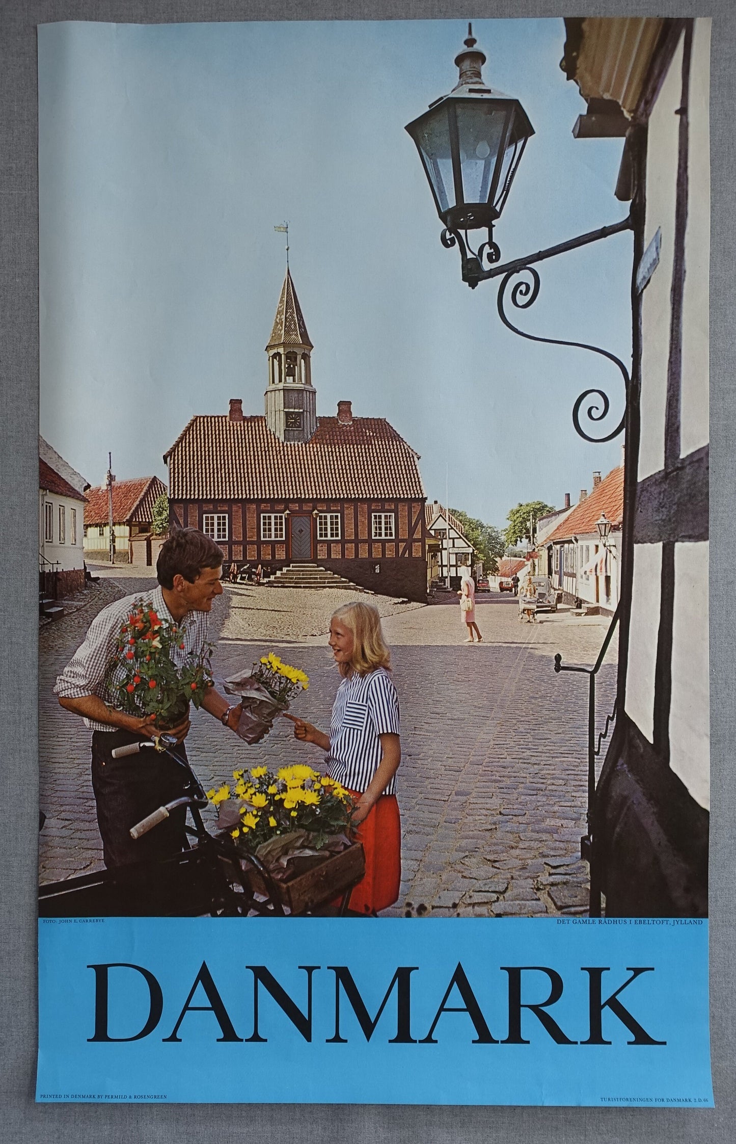 1966 Denmark Ebeltoft Travel Poster - Original Vintage Poster