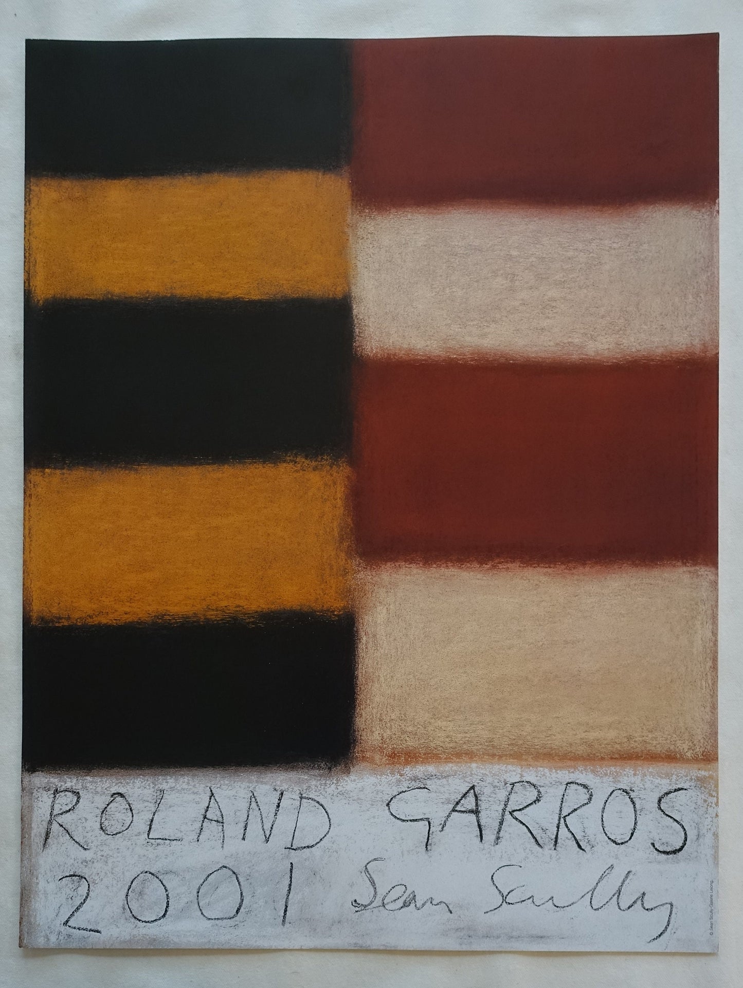 2001 Roland Garros French Open Poster by Sean Scully - Original Vintage Poster