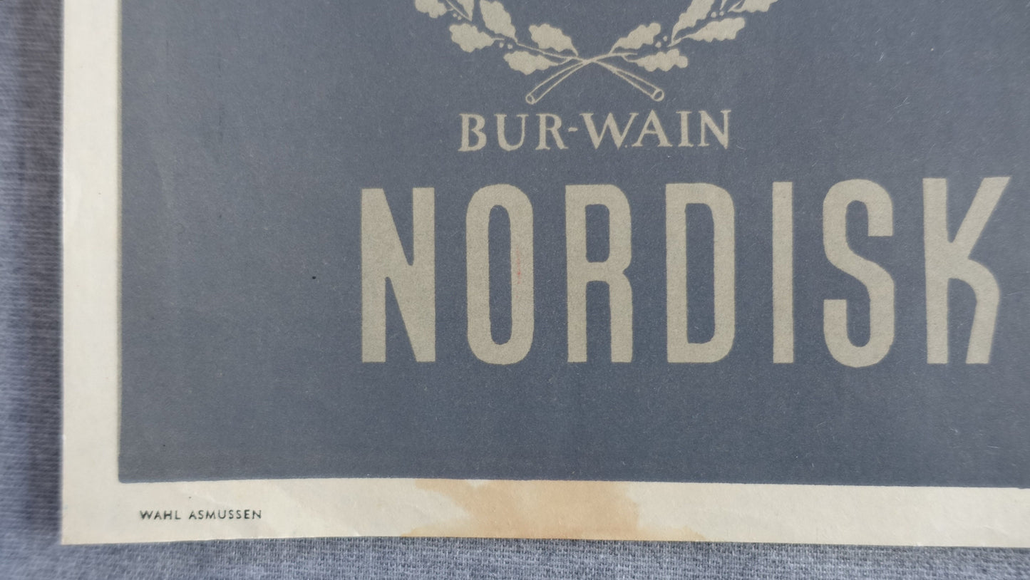1940s BurWain Motor Advertisement (Denmark) - Original Vintage Poster