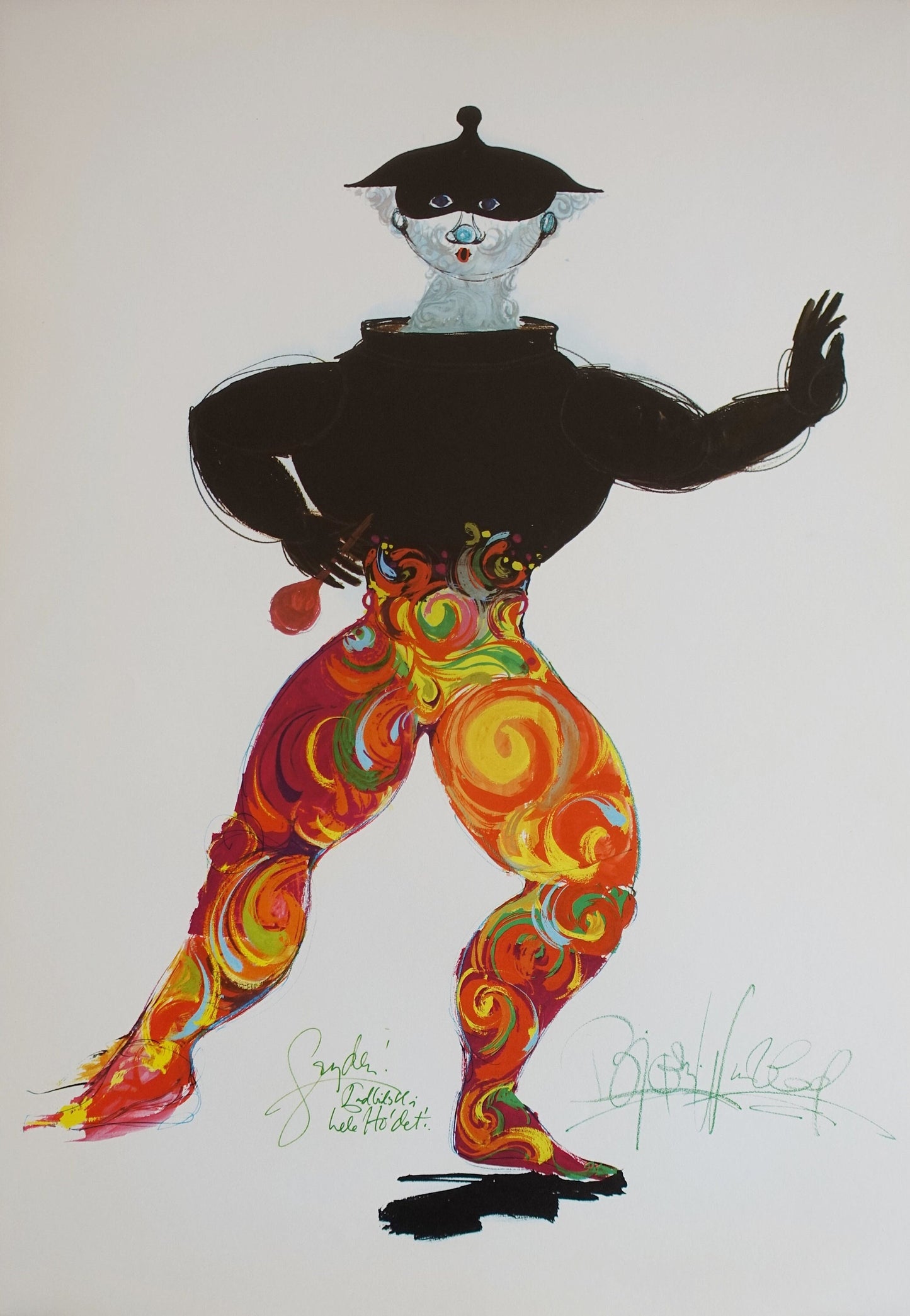 1970s Dancer by Bjørn Wiinblad - Original Vintage Poster