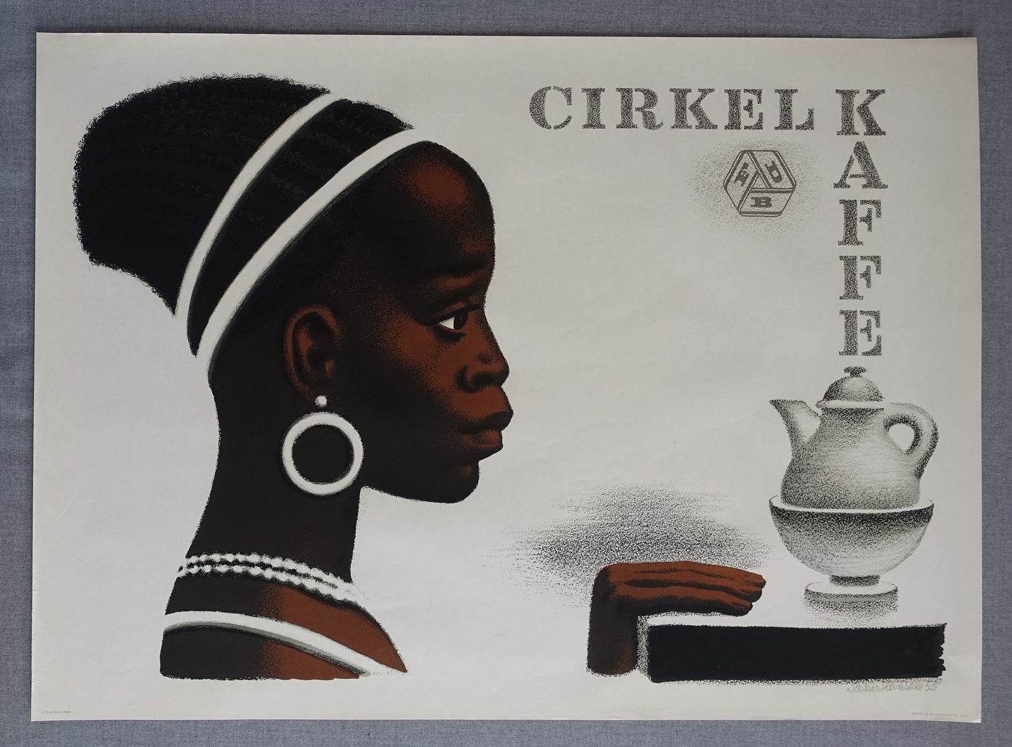 1950s Danish Coffee Advertisement (Cirkelkaffe) - Original Vintage Poster