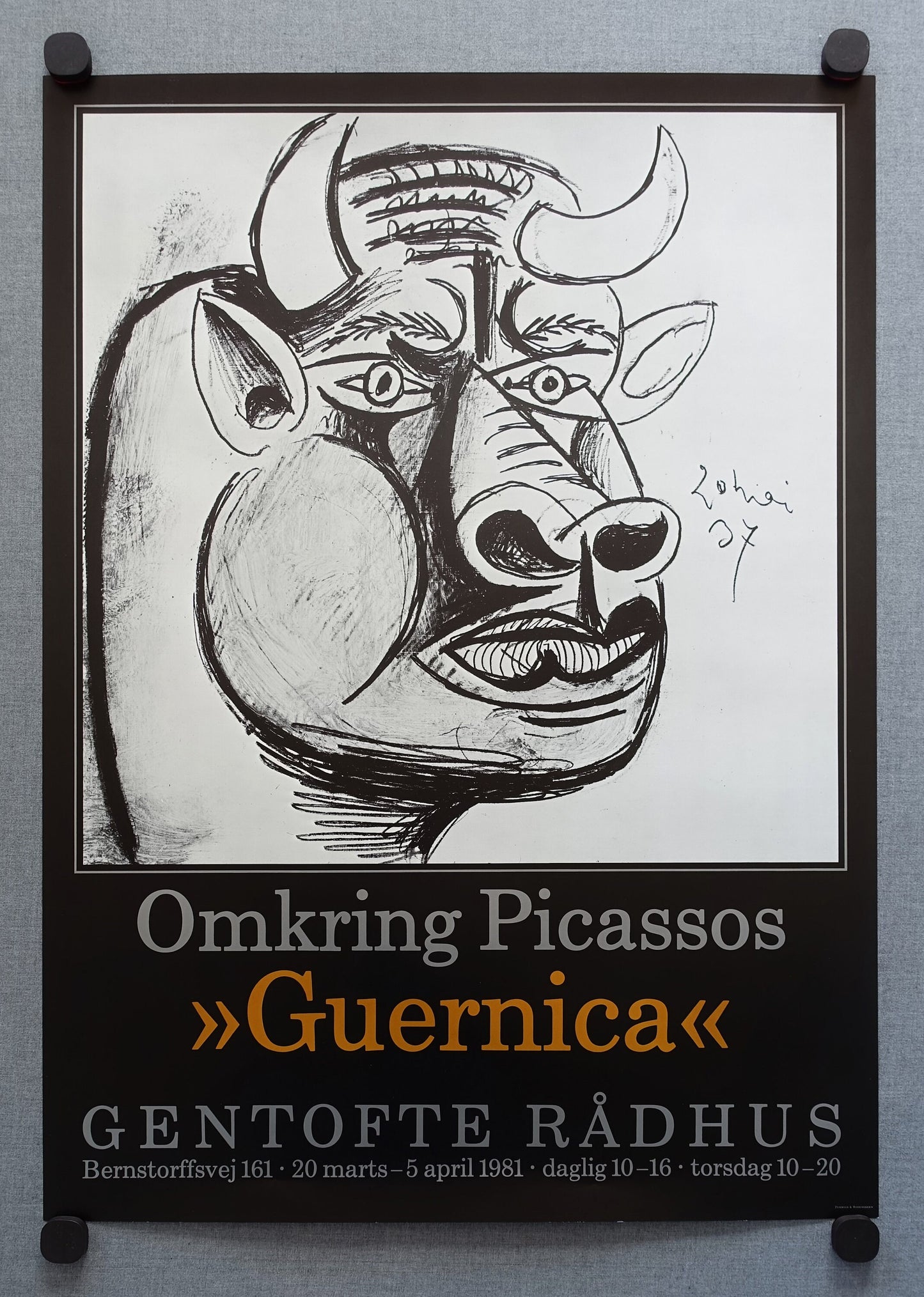 1981 Picasso Guernica Exhibition Poster - Original Vintage Poster