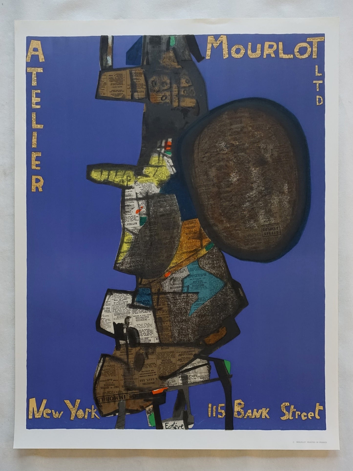 1967 Atelier Mourlot - New York by Maurice Estève - Original Vintage Poster