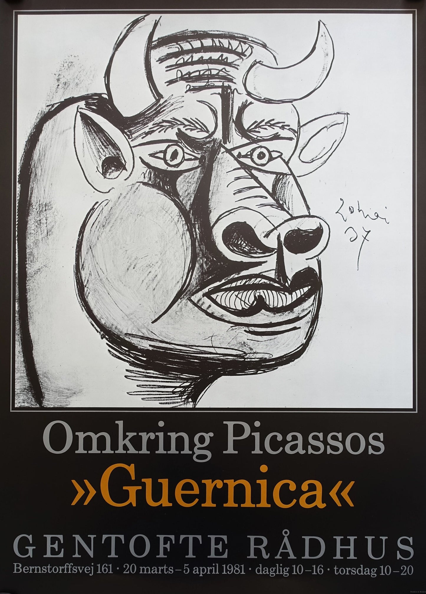 1981 Picasso Guernica Exhibition Poster - Original Vintage Poster