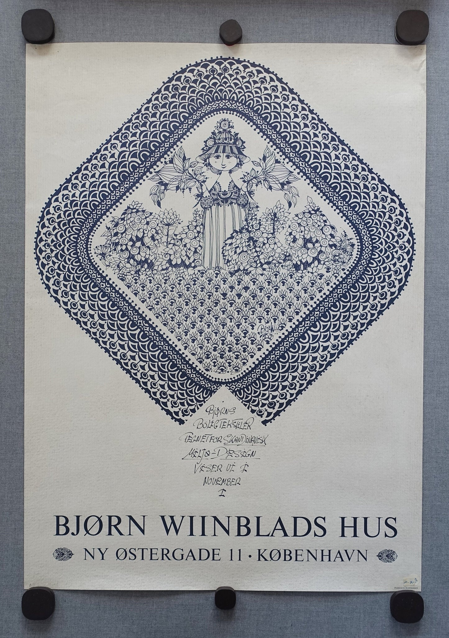1970s Wiinblad's House Exhibition Poster I - Original Vintage Poster