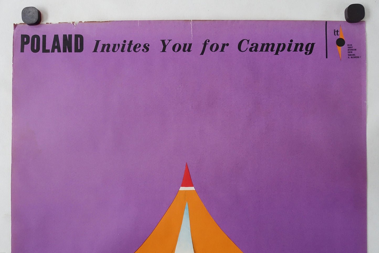 1970s Poland Travel Poster (camping) - Original Vintage Poster