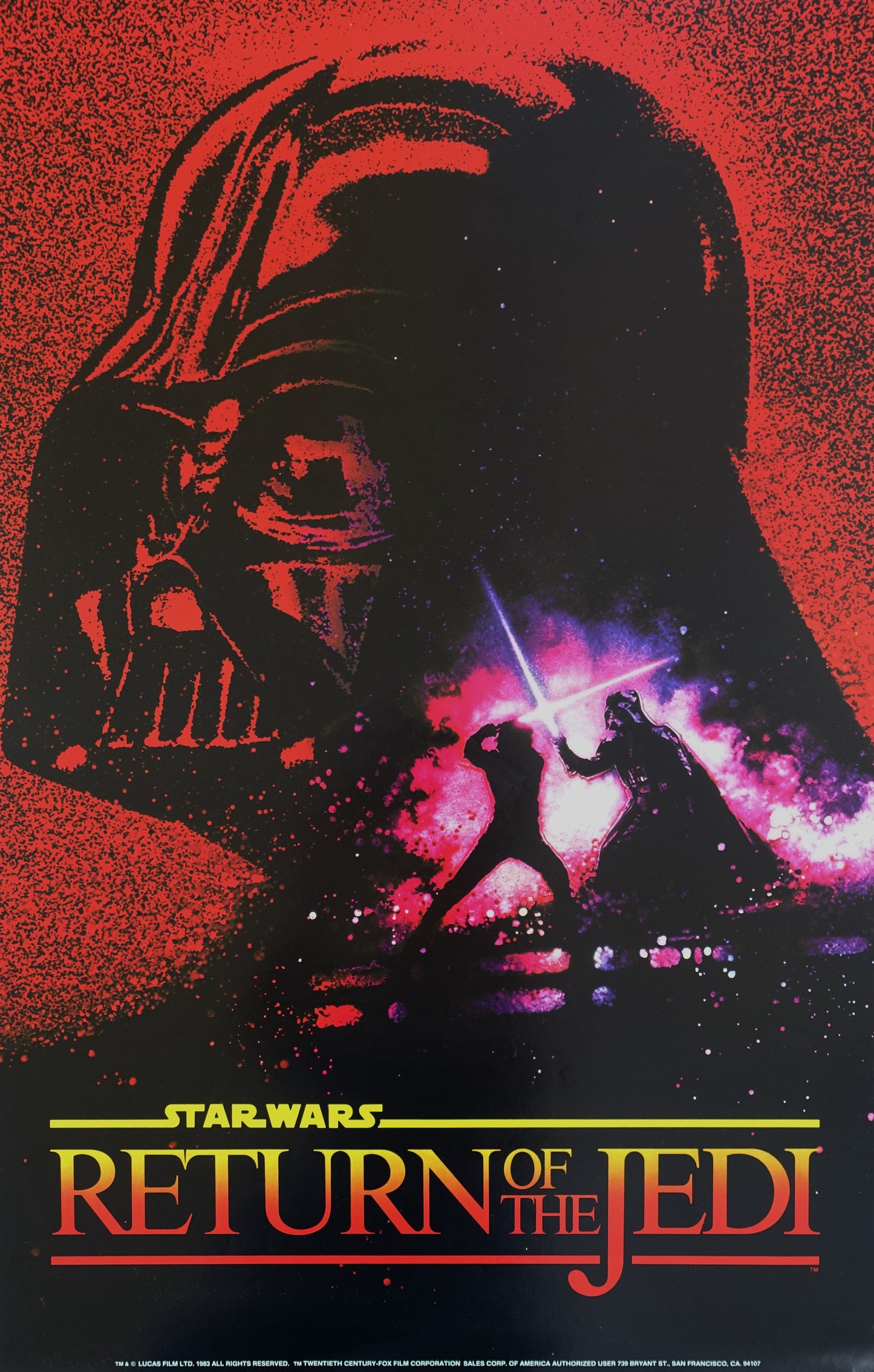 1983 Star Wars "Return of the Jedi" Movie Poster - Original Vintage Poster